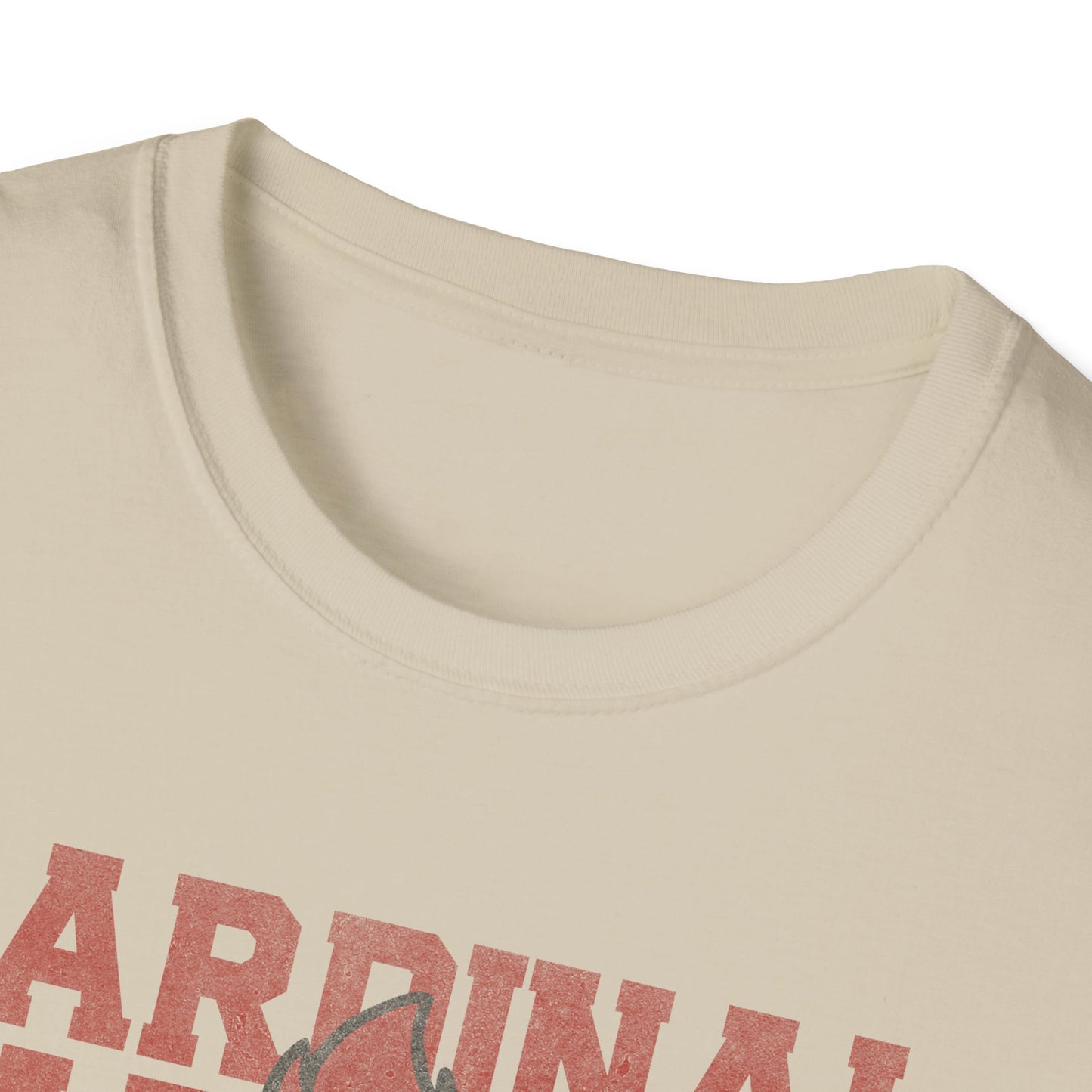 Cardinal Game Day Distressed - Unisex Softstyle T-Shirt
