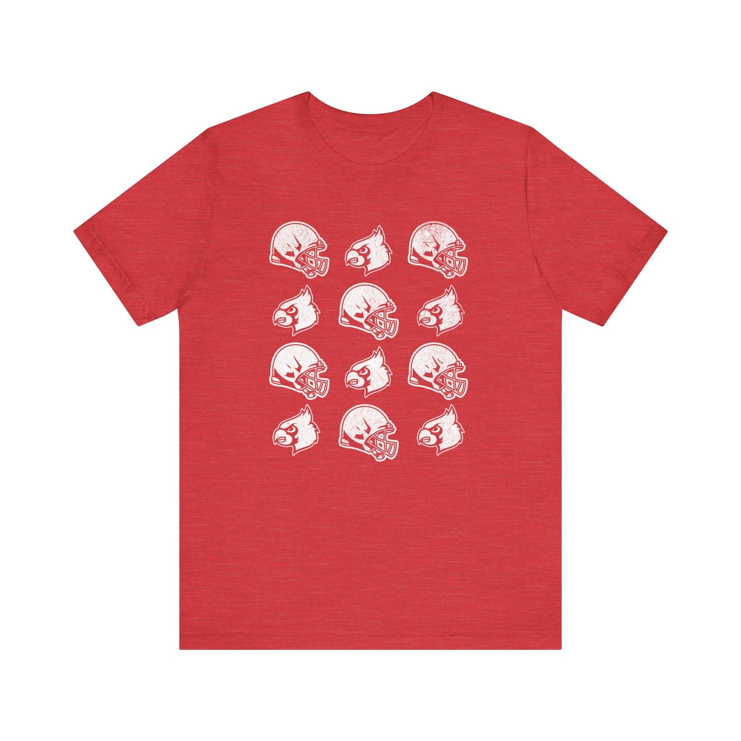 Vintage Helmets and Cardinals - Bella + Canvas Short Sleeve Tee
