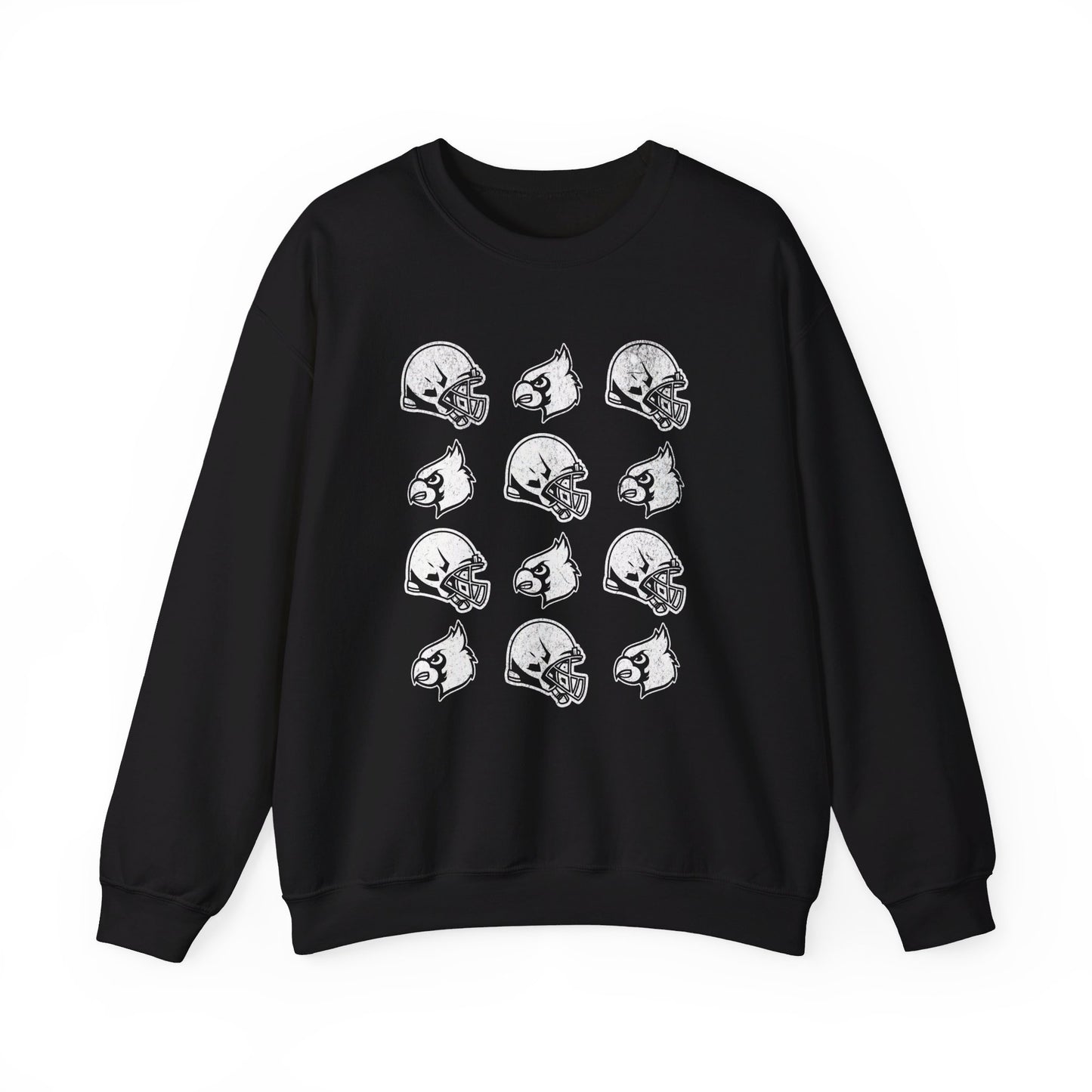 Vintage Helmets and Cardinals - Unisex Heavy Blend™ Crewneck Sweatshirt