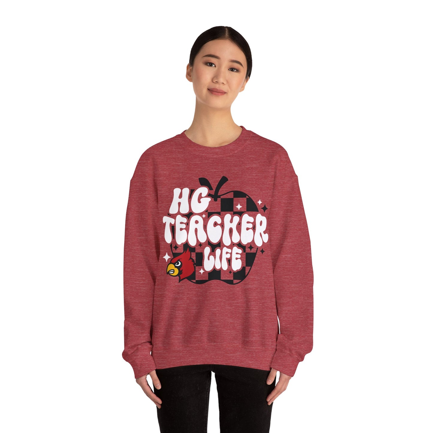 HG Teacher Life Apple - Unisex Heavy Blend™ Crewneck Sweatshirt