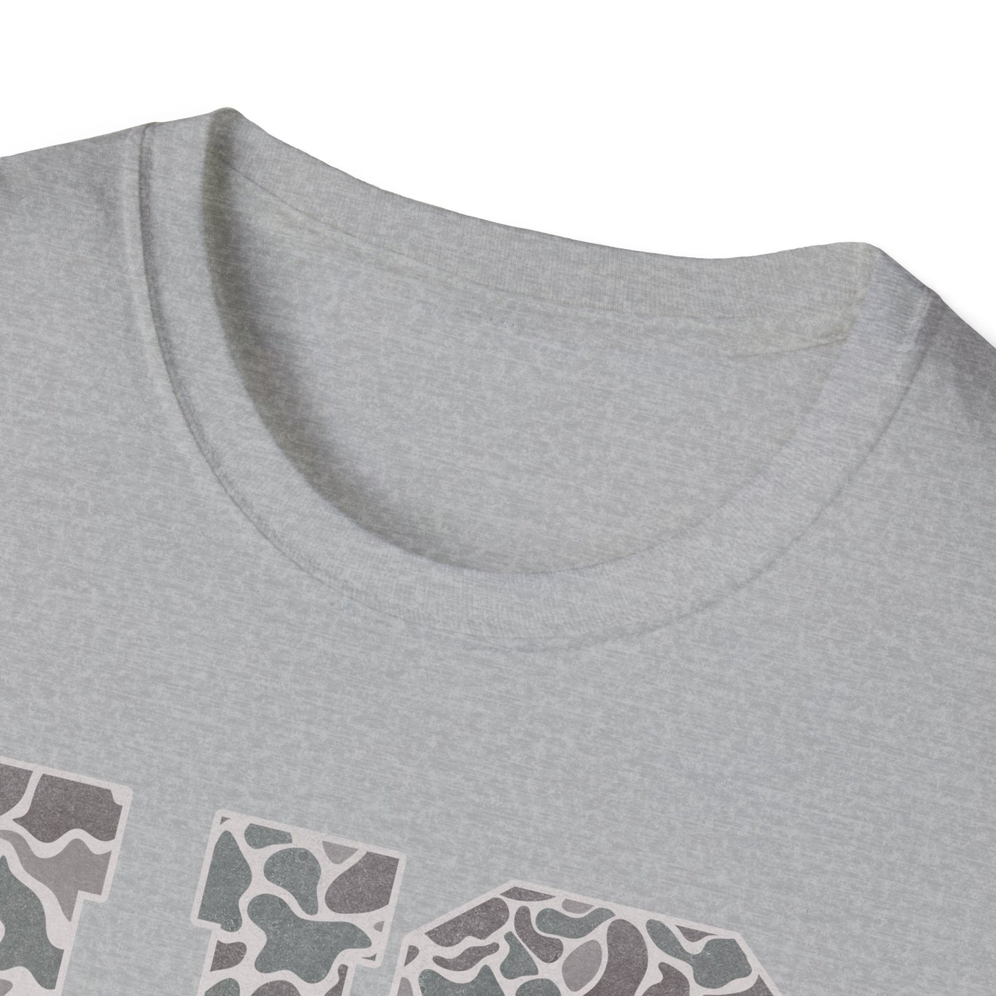 Old School Camo Distressed - Unisex Softstyle T-Shirt