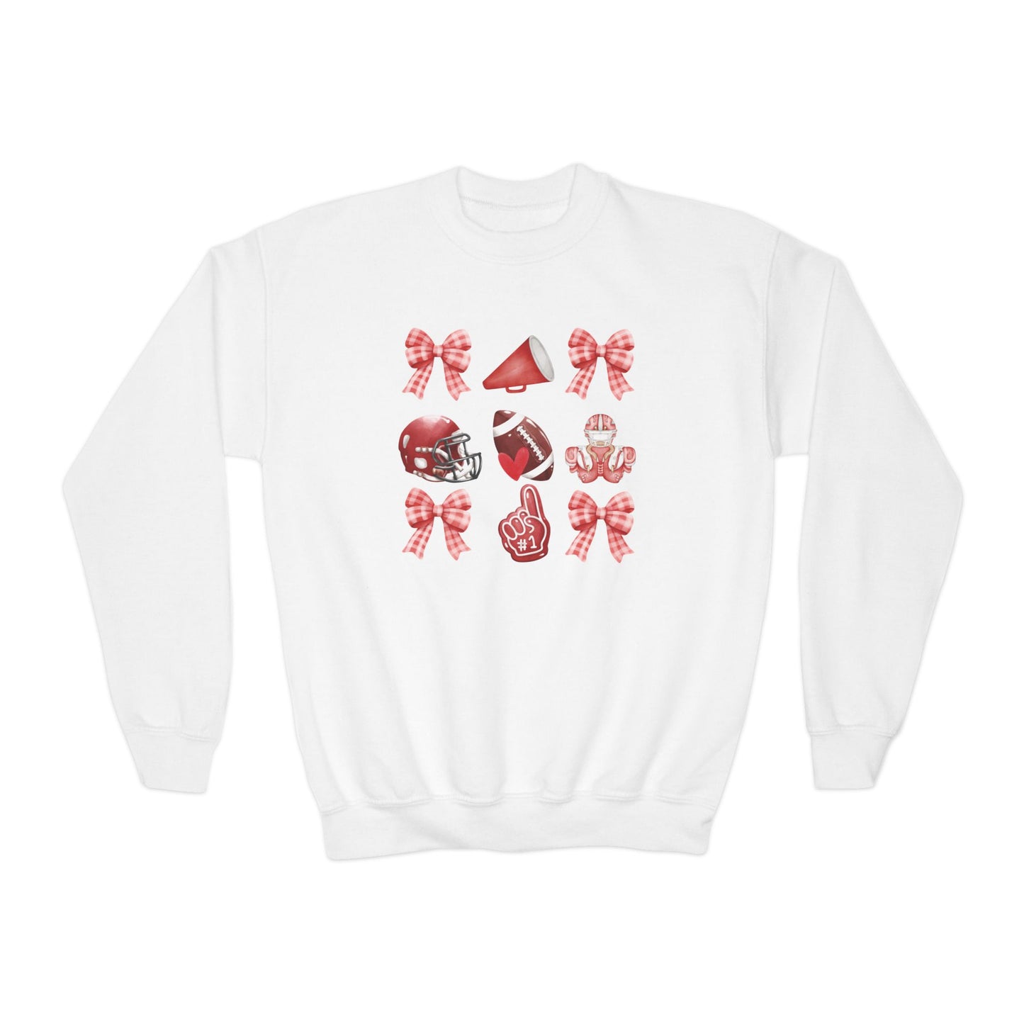 Football Coquette - Youth Crew Sweatshirt