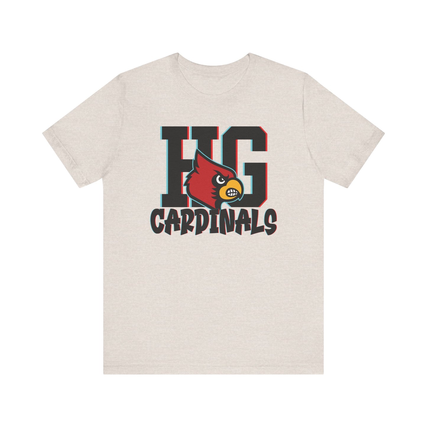 HG Cardinals 3D Shadow - Bella + Canvas Short Sleeve Tee