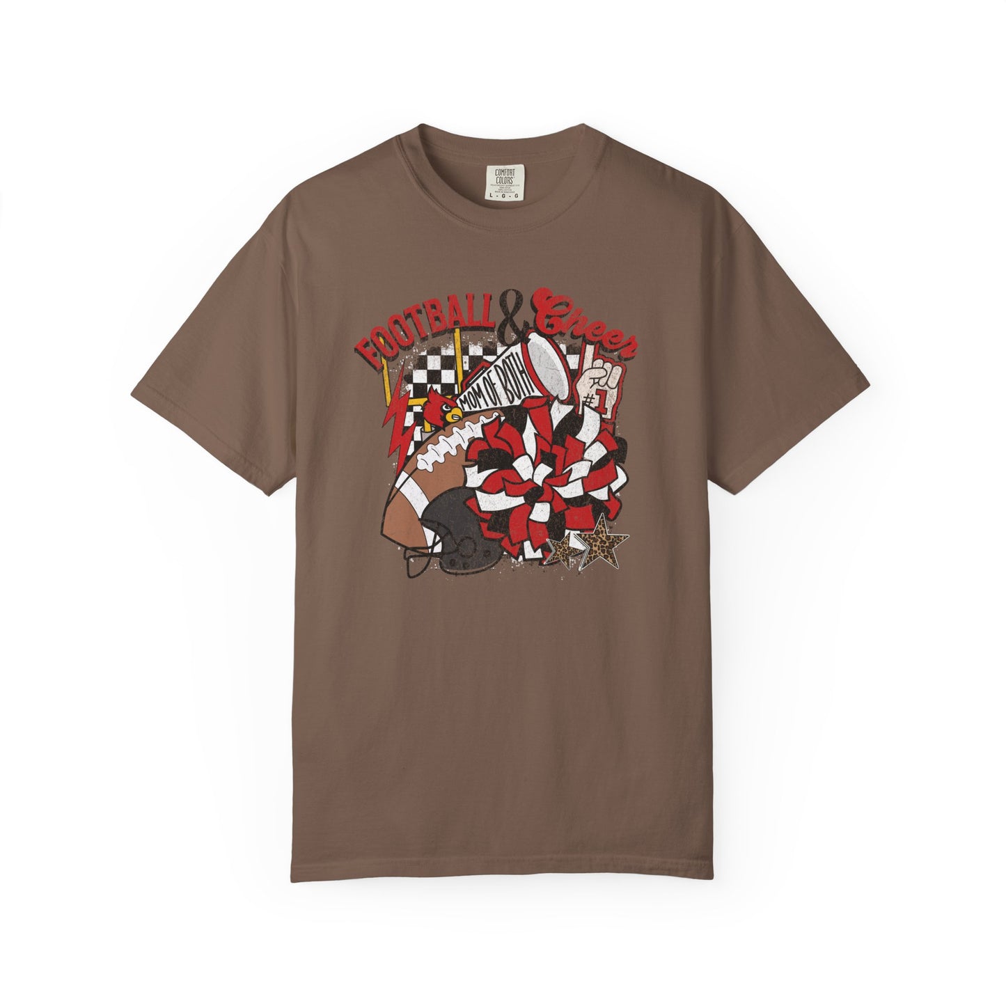 Cheer and Football Mom of Both - Comfort Colors T Shirt