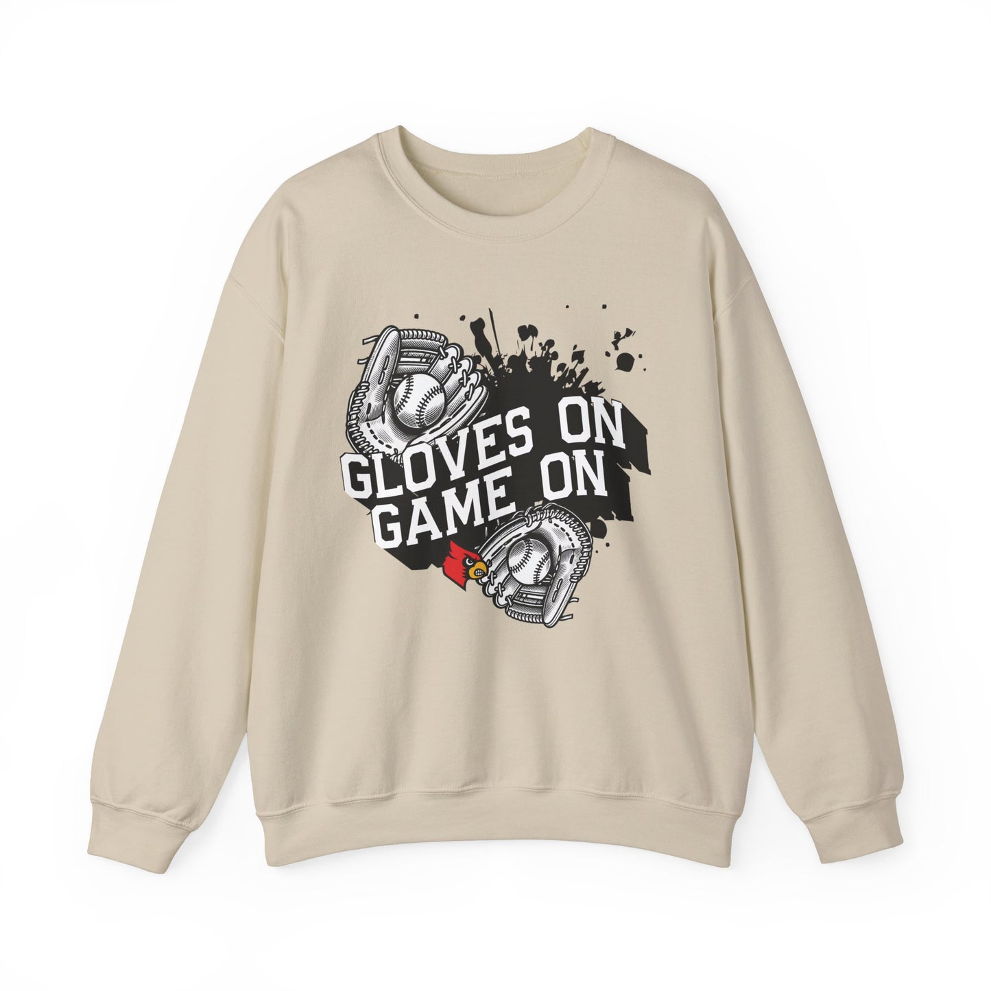 Gloves on Game On Softball and Baseball - Unisex Heavy Blend™ Crewneck Sweatshirt