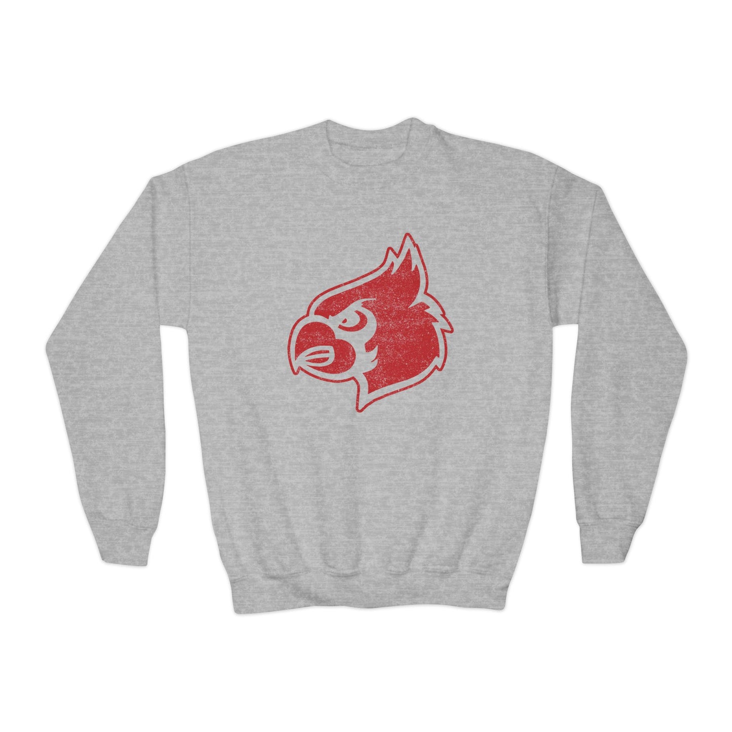 Distressed Cardinal - Youth Crew Sweatshirt
