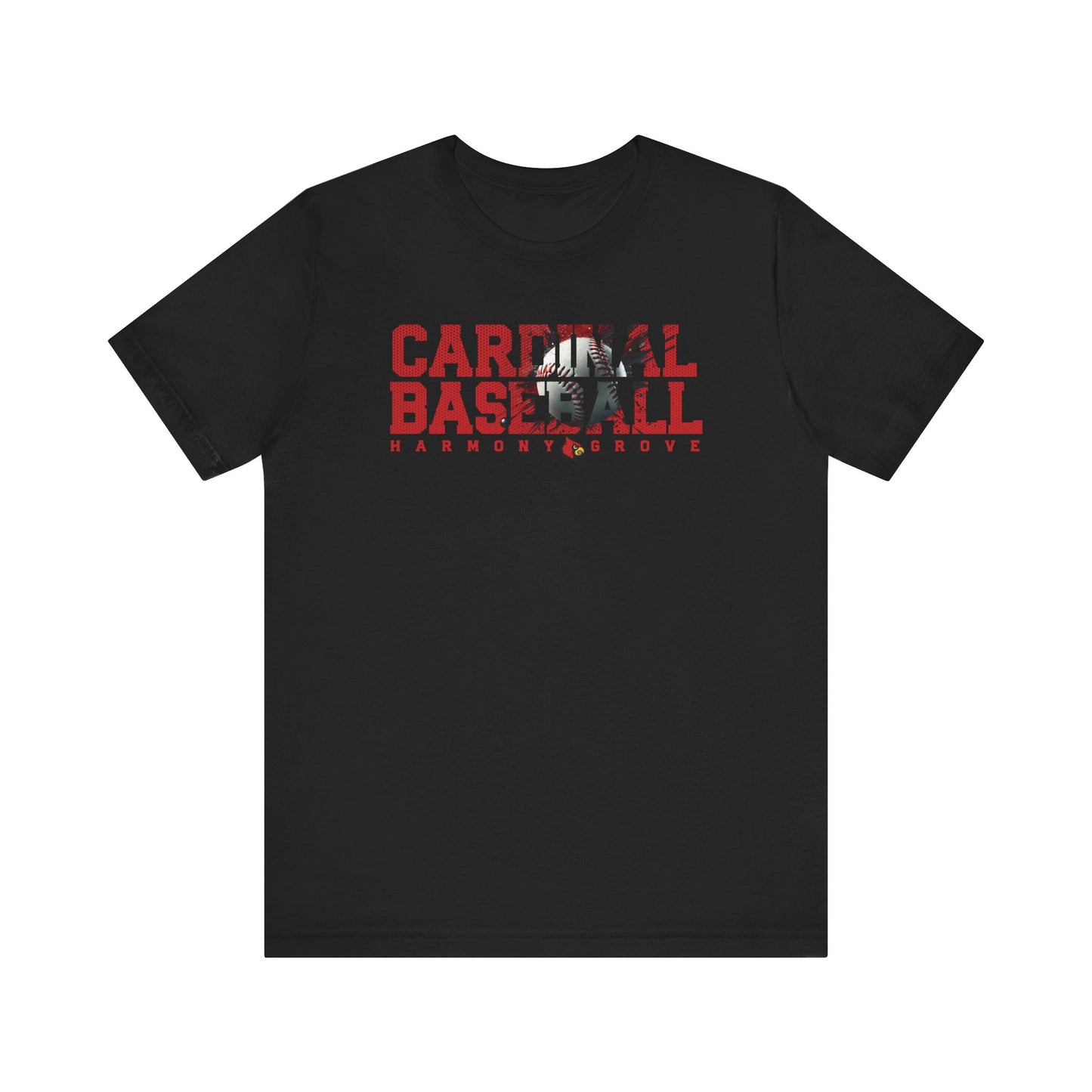 Cardinal Baseball Harmony Grove - Bella + Canvas Short Sleeve Tee
