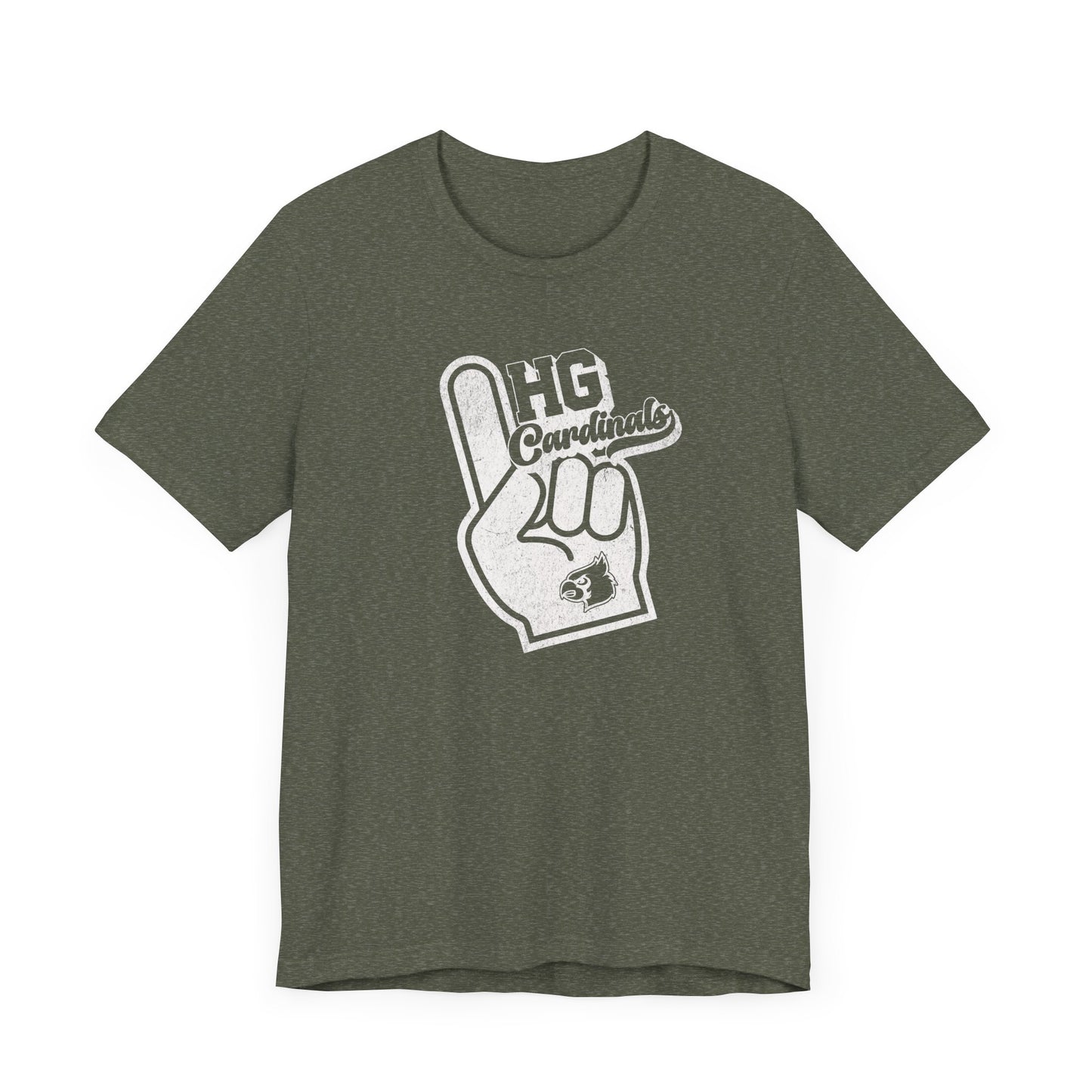 Vintage Foam Finger HG Cardinals - Bella + Canvas Short Sleeve Tee