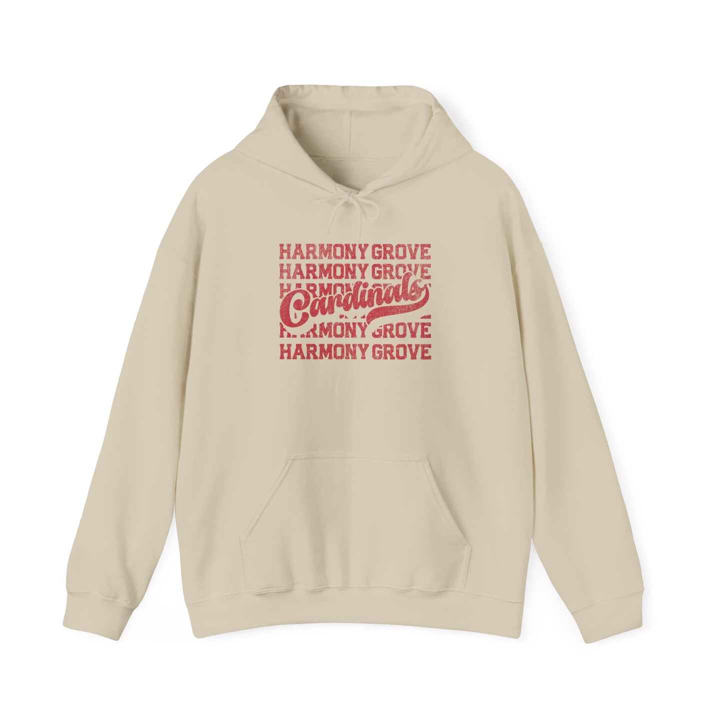 Vintage Harmony Grove Cardinals - Unisex Heavy Blend™ Hooded Sweatshirt