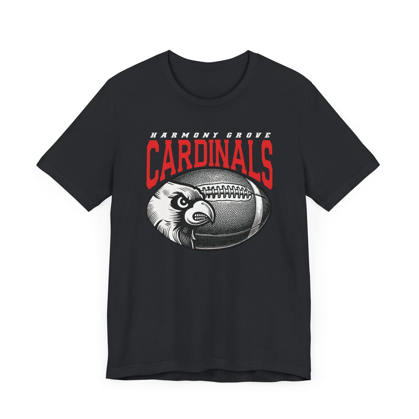 HG Cardinals Football Mascot Inset - Bella + Canvas Short Sleeve Tee