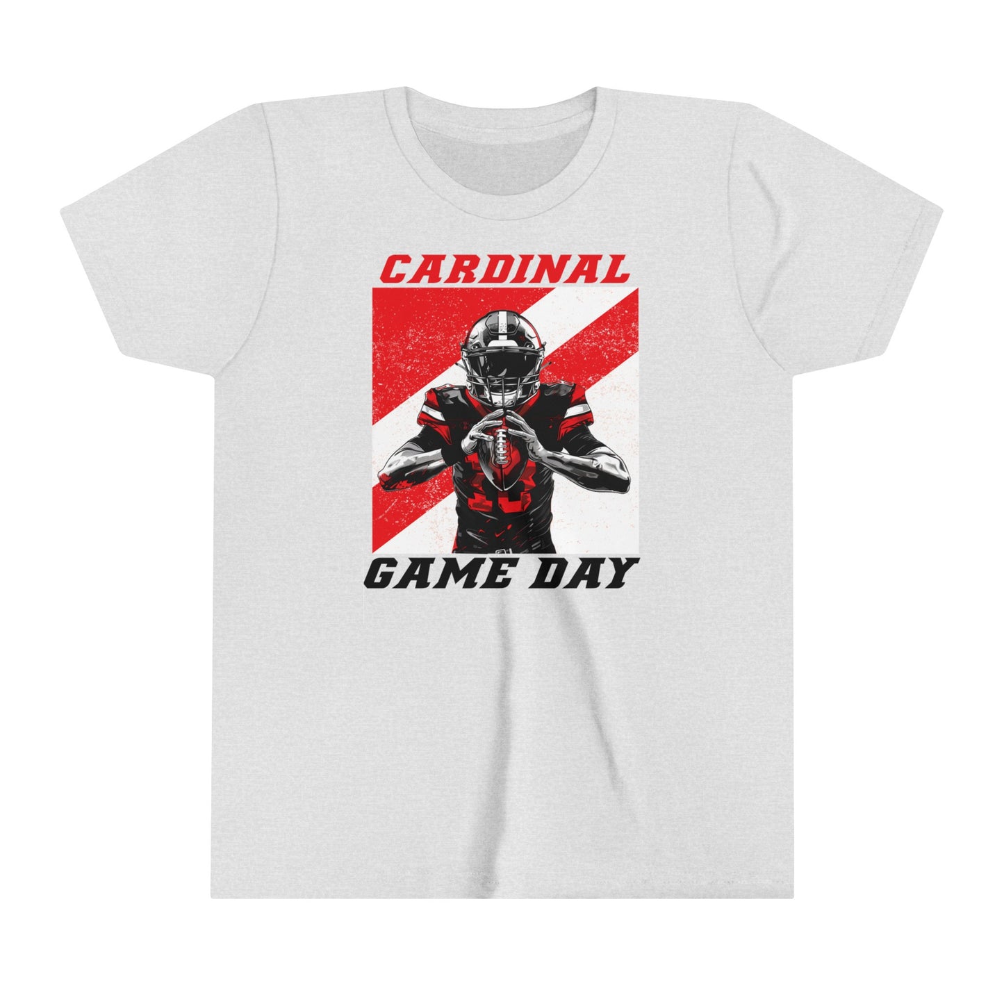Cardinal Game Day Football - Bella + Canvas Youth Tee