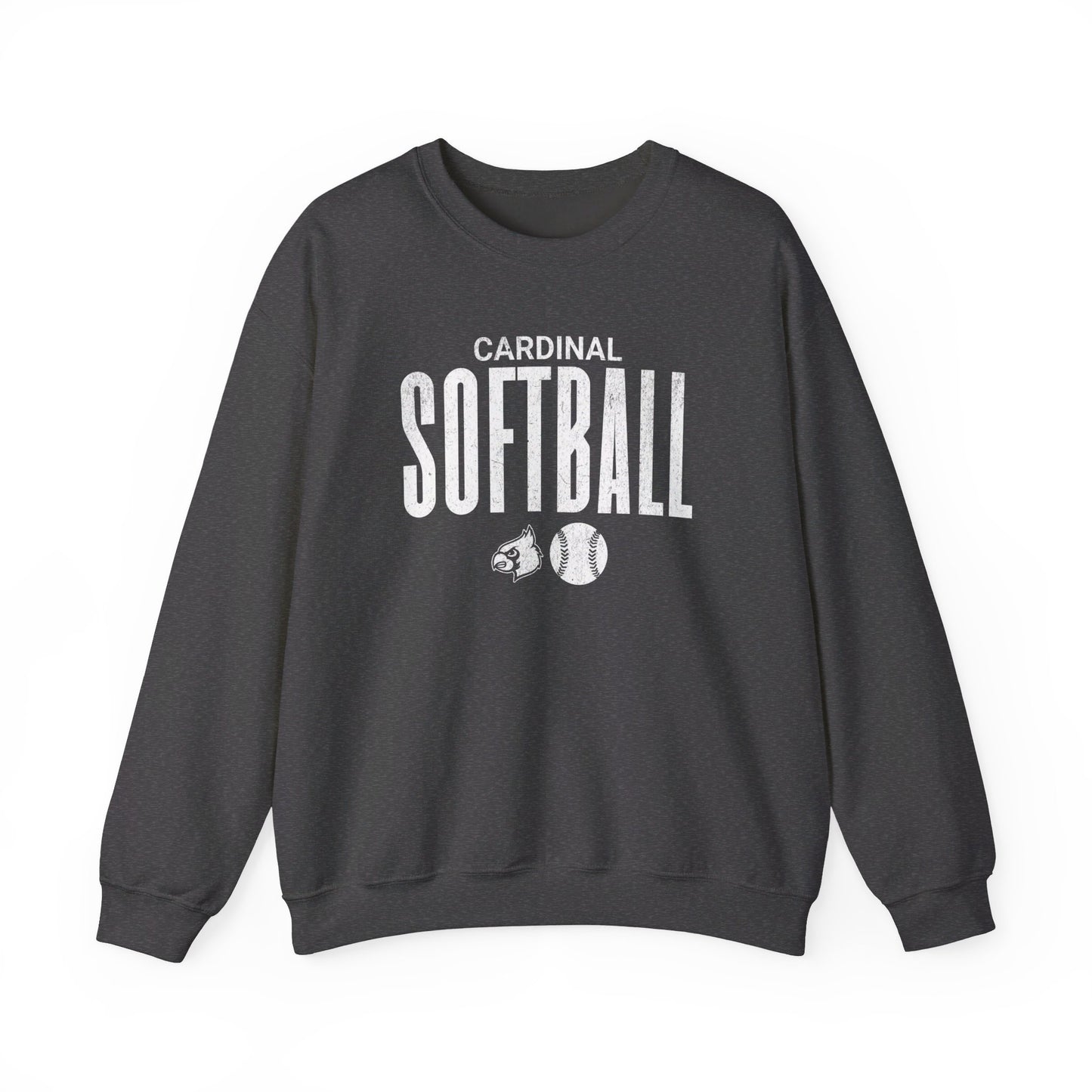 Vintage Cardinal Softball - Unisex Heavy Blend™ Crewneck Sweatshirt