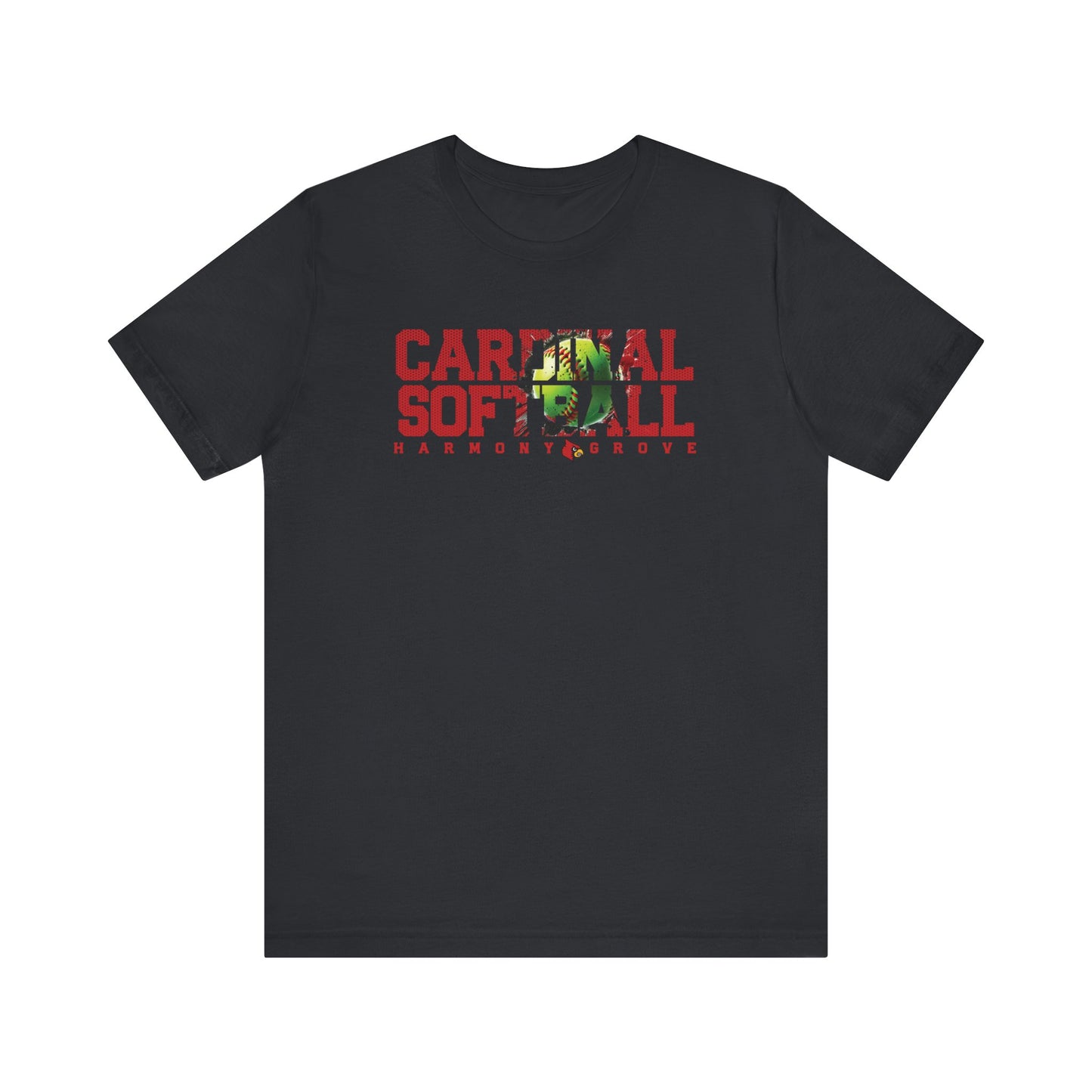 Cardinal Softball Harmony Grove - Bella + Canvas Short Sleeve Tee