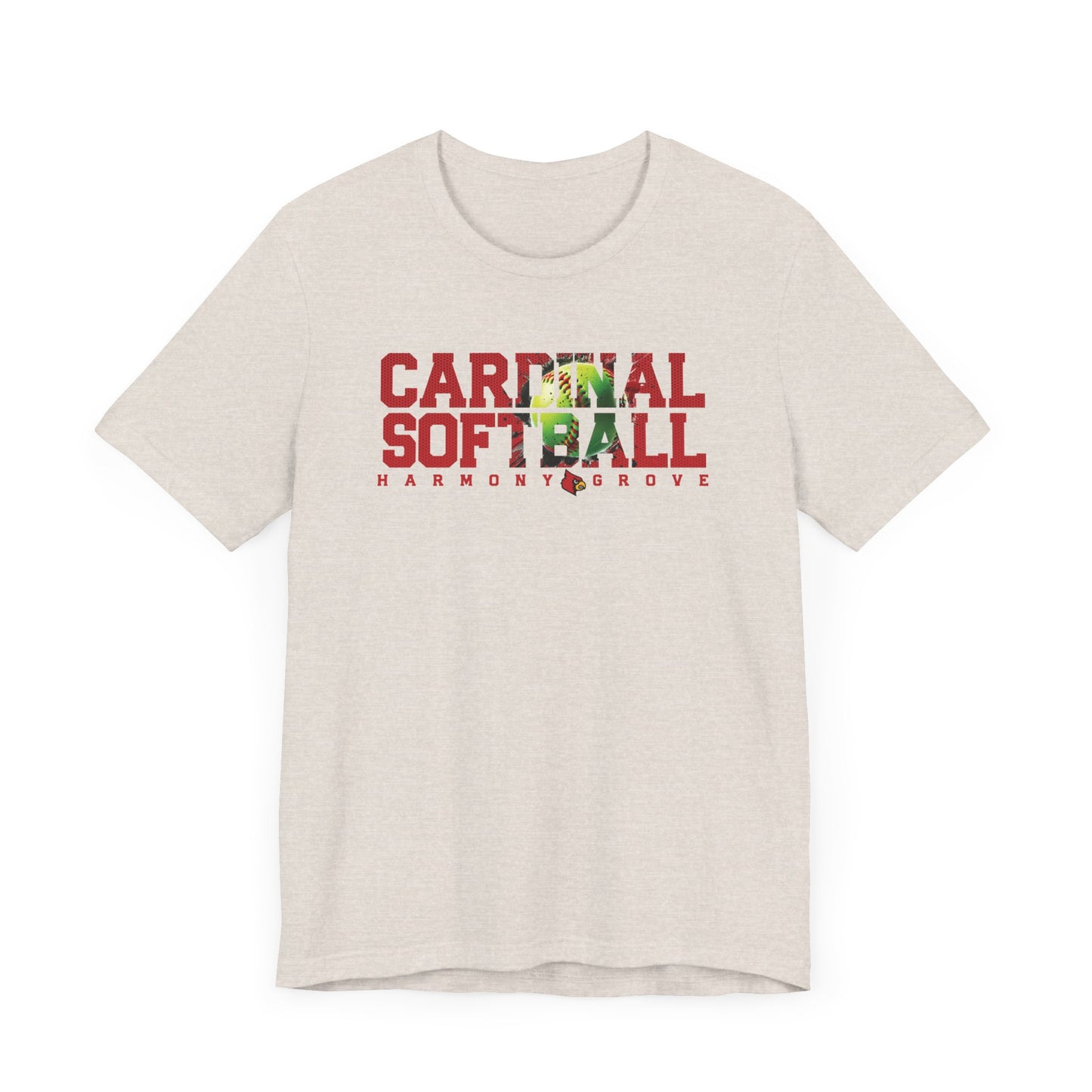 Cardinal Softball Harmony Grove - Bella + Canvas Short Sleeve Tee