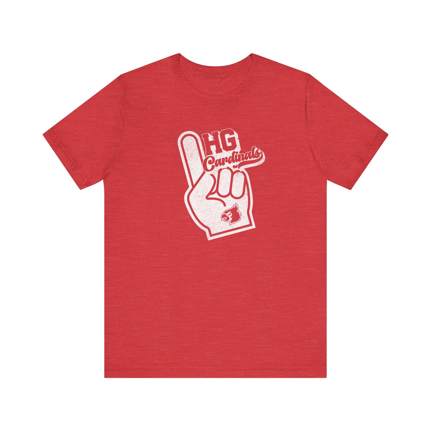 Vintage Foam Finger HG Cardinals - Bella + Canvas Short Sleeve Tee