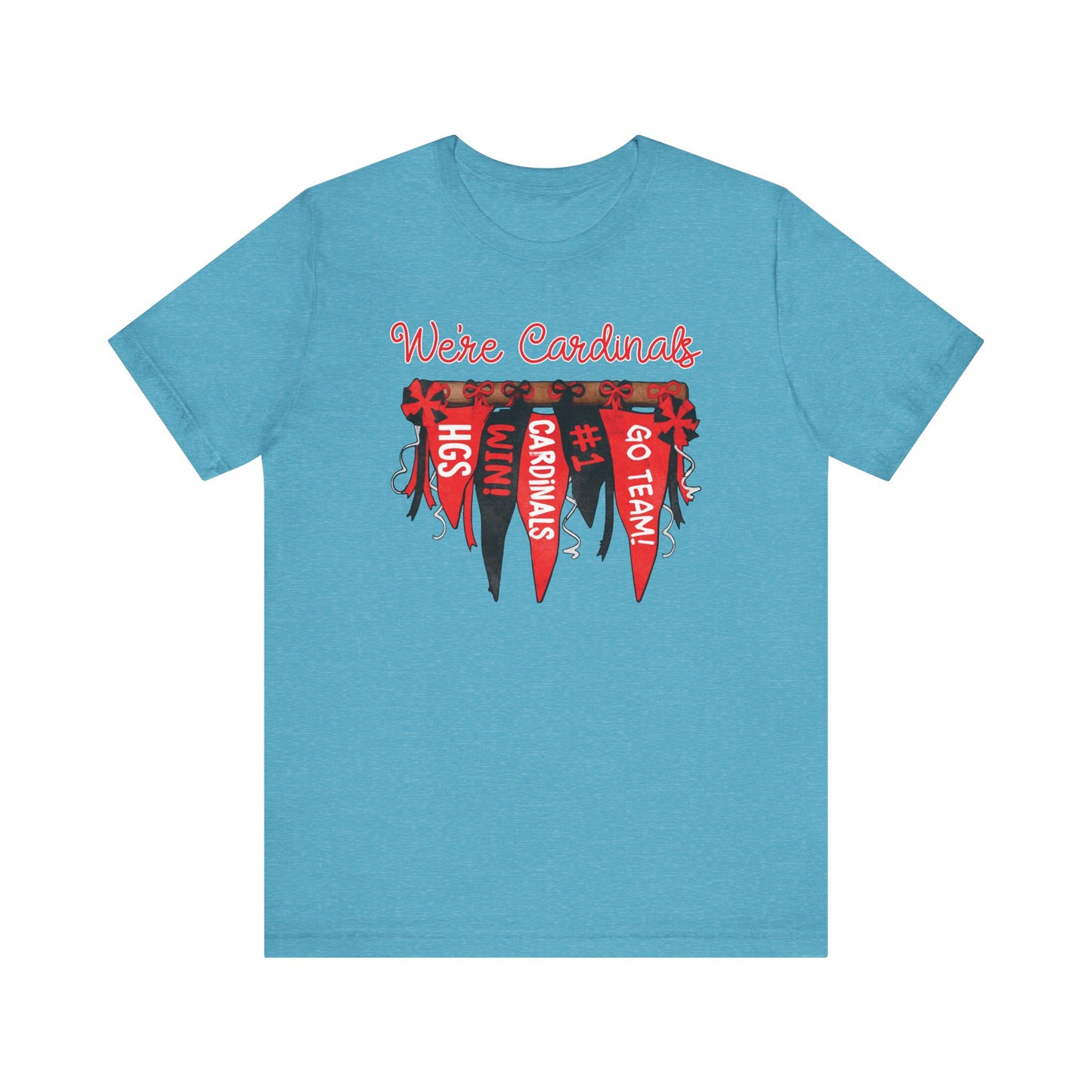 Cardinals Pennant Banner - Bella + Canvas Short Sleeve Tee