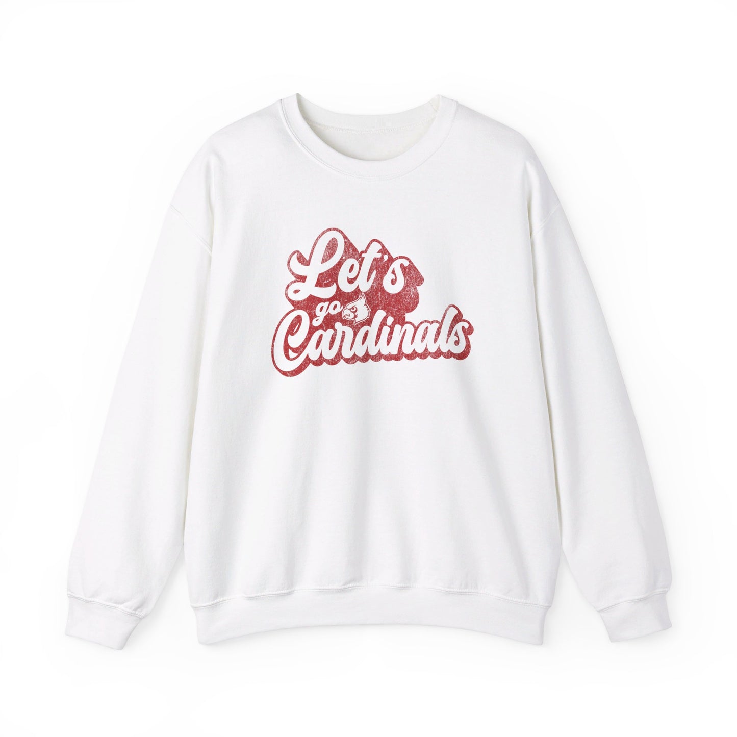 Vintage Let's Go Cardinals - Unisex Heavy Blend™ Crewneck Sweatshirt