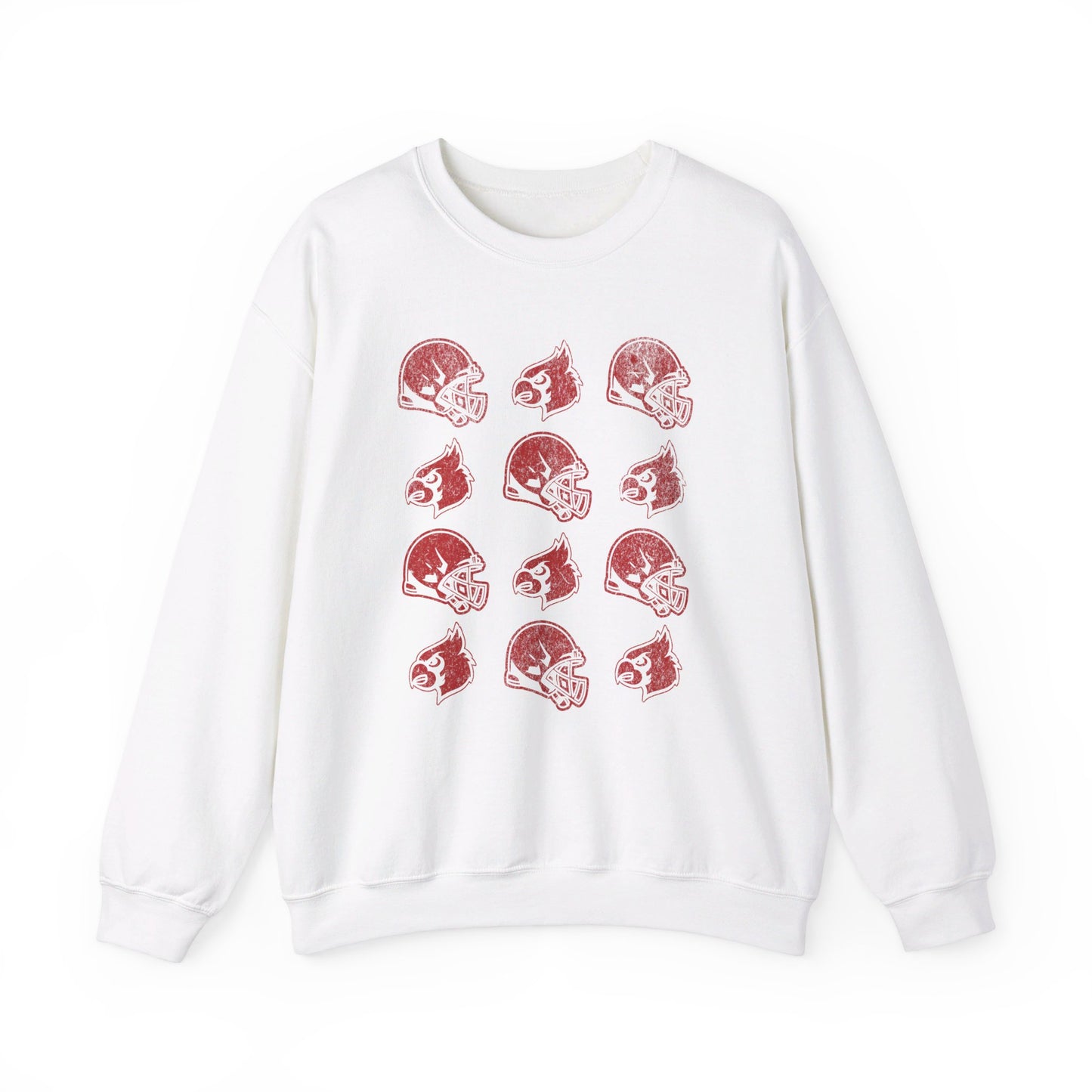 Vintage Helmets and Cardinals - Unisex Heavy Blend™ Crewneck Sweatshirt