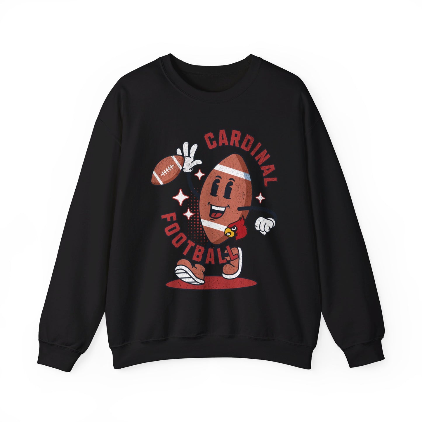 Retro Cardinal Football - Unisex Heavy Blend™ Crewneck Sweatshirt