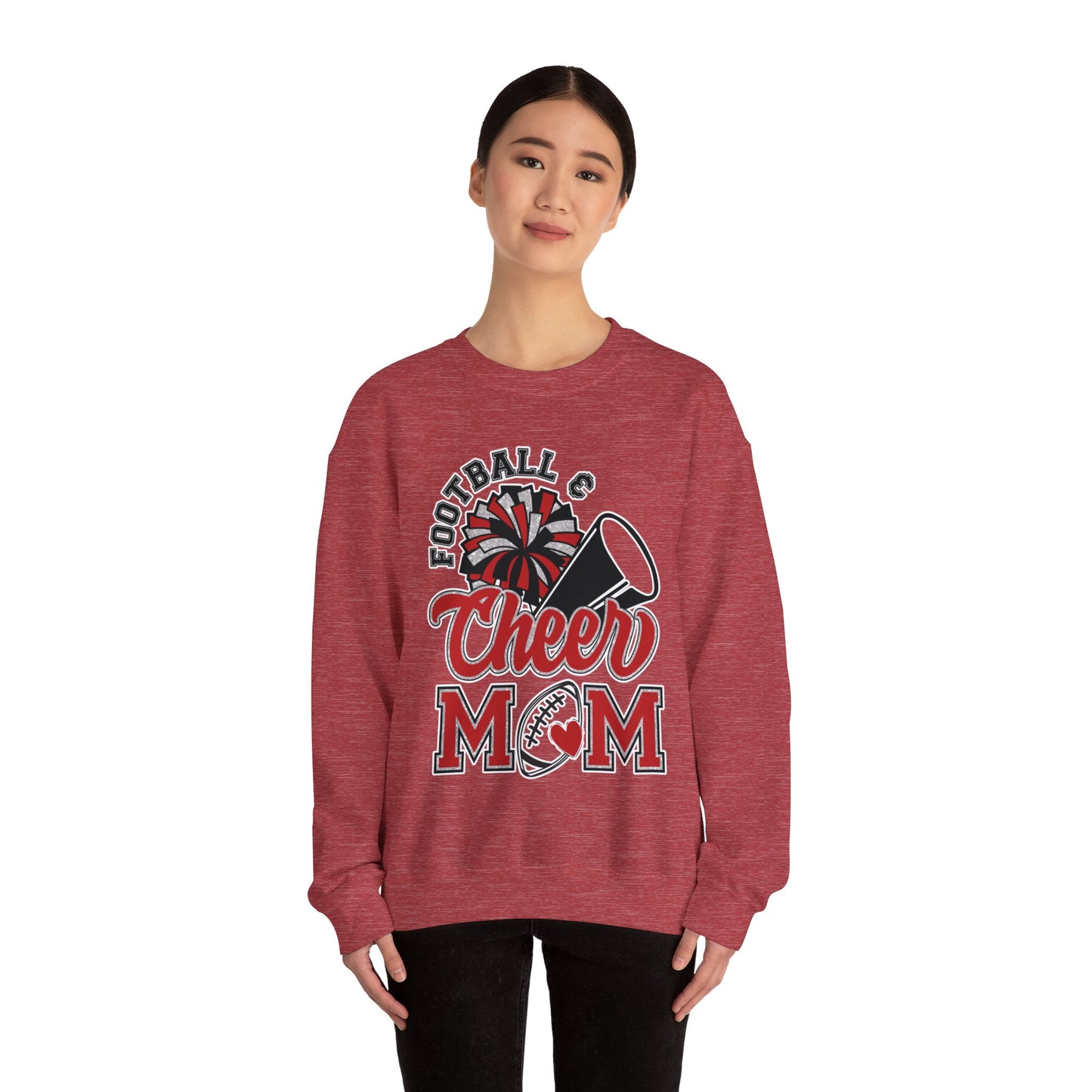 Football and Cheer Mom - Unisex Heavy Blend™ Crewneck Sweatshirt