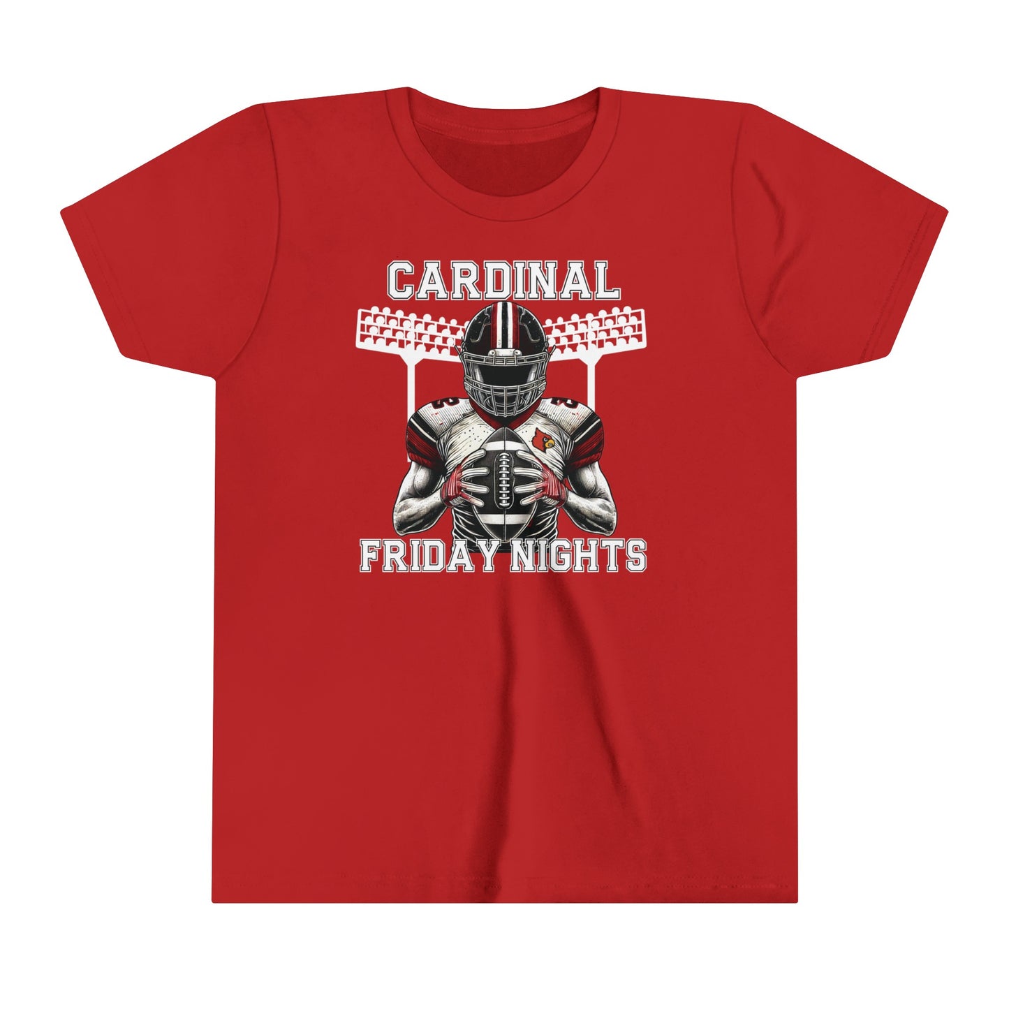 Cardinal Friday Nights Football - Bella + Canvas Youth Tee