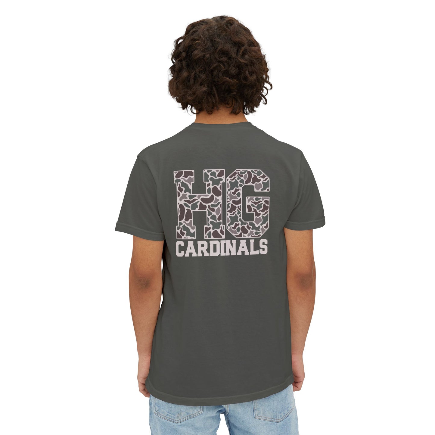 Unisex Pocket T-Shirt Cardinal + HG - Comfort Colors Tshirt