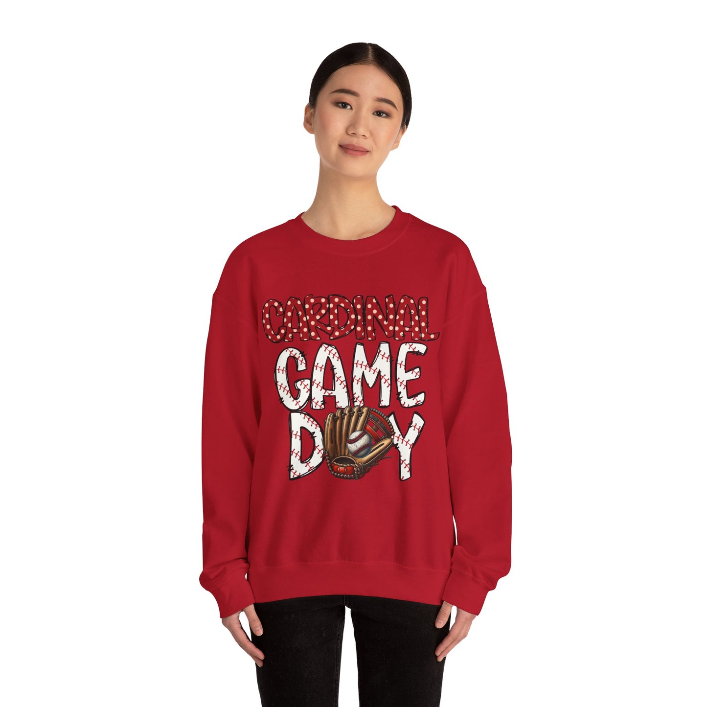Cardinal Baseball Game Day - Unisex Heavy Blend™ Crewneck Sweatshirt