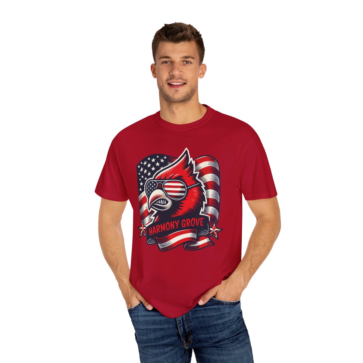 Patriotic Cardinal - Comfort Colors T-shirt
