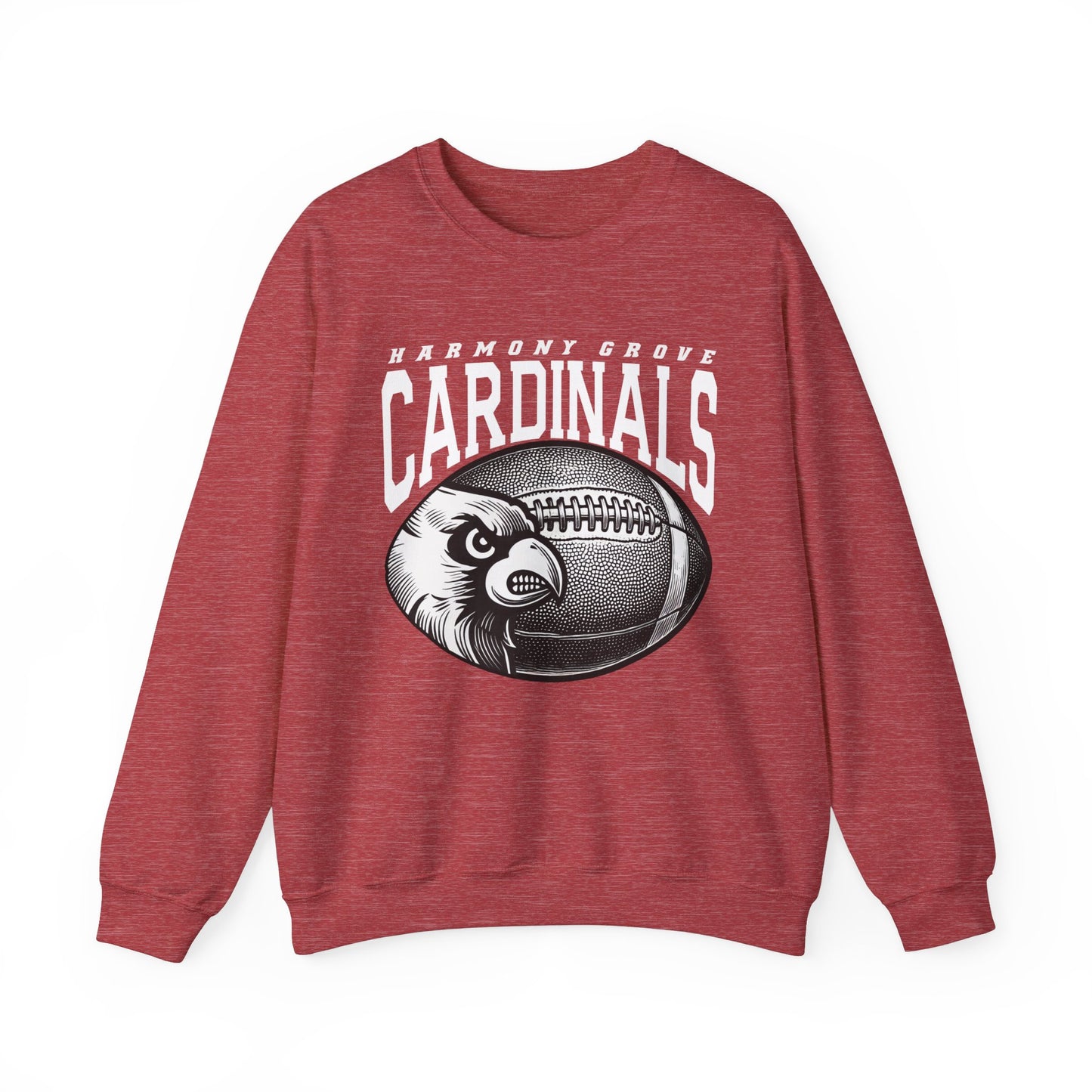 Harmony Grove Cardinals Football Inset - Heavy Blend™ Crewneck Sweatshirt