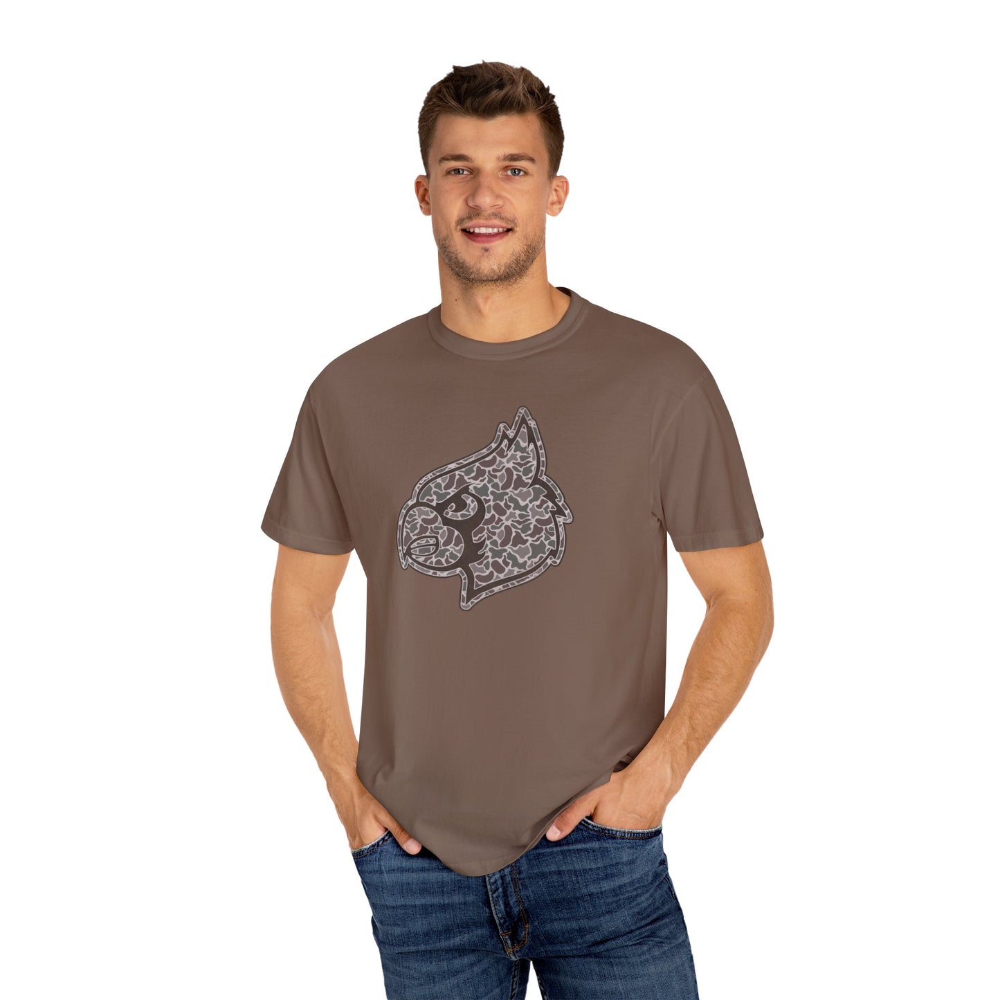 Old School Camo Cardinal Mascot - Comfort Colors T Shirt