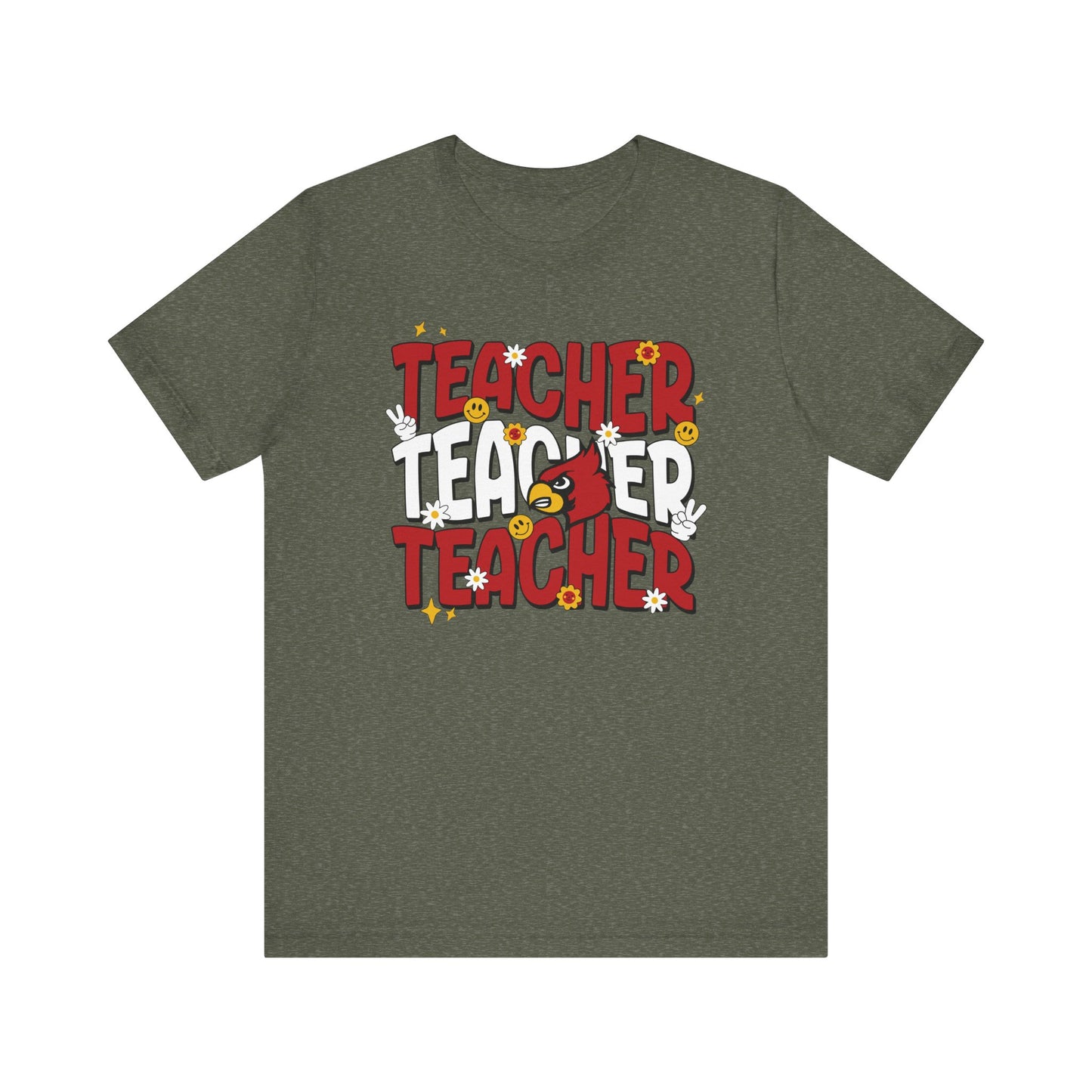 Groovy Teacher 3 - Bella + Canvas Short Sleeve Tee