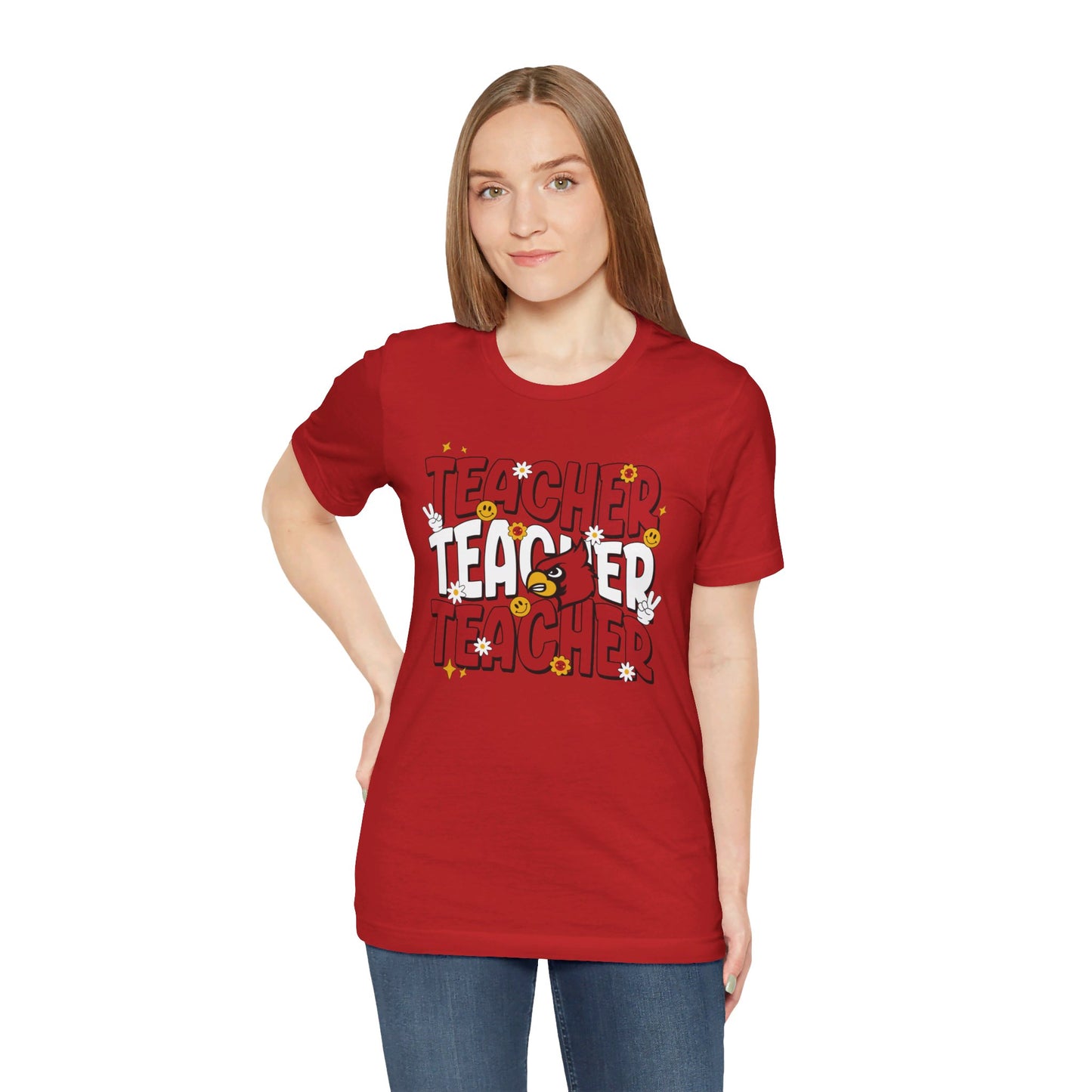 Groovy Teacher 3 - Bella + Canvas Short Sleeve Tee