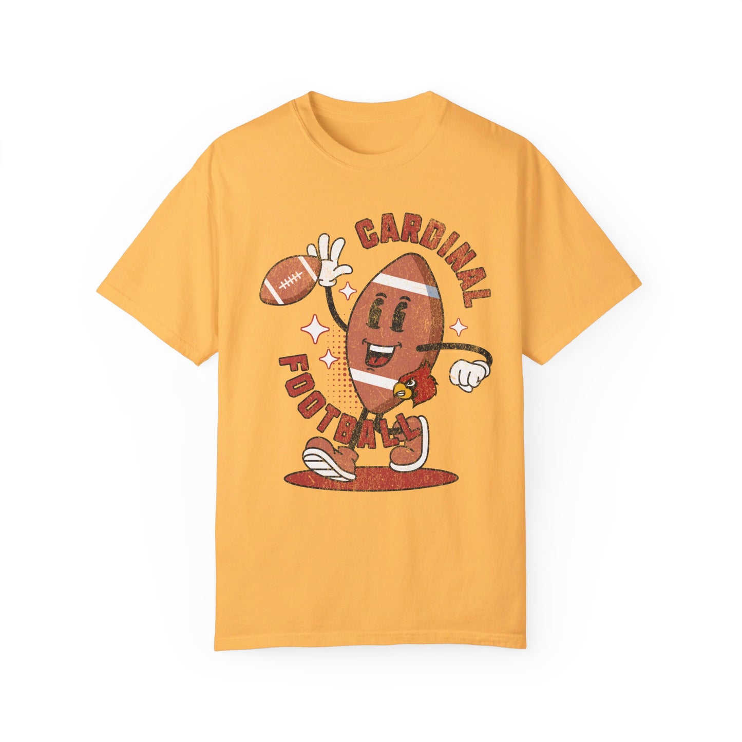 Retro Cardinal Football - Comfort Colors T-shirt
