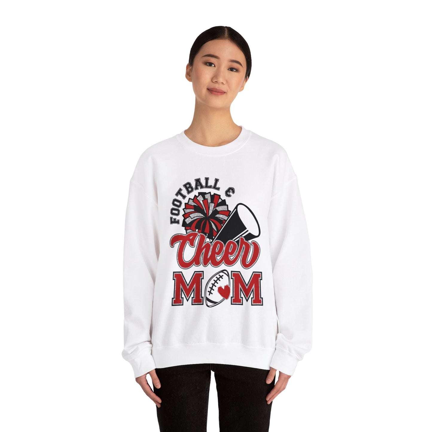 Football and Cheer Mom - Unisex Heavy Blend™ Crewneck Sweatshirt