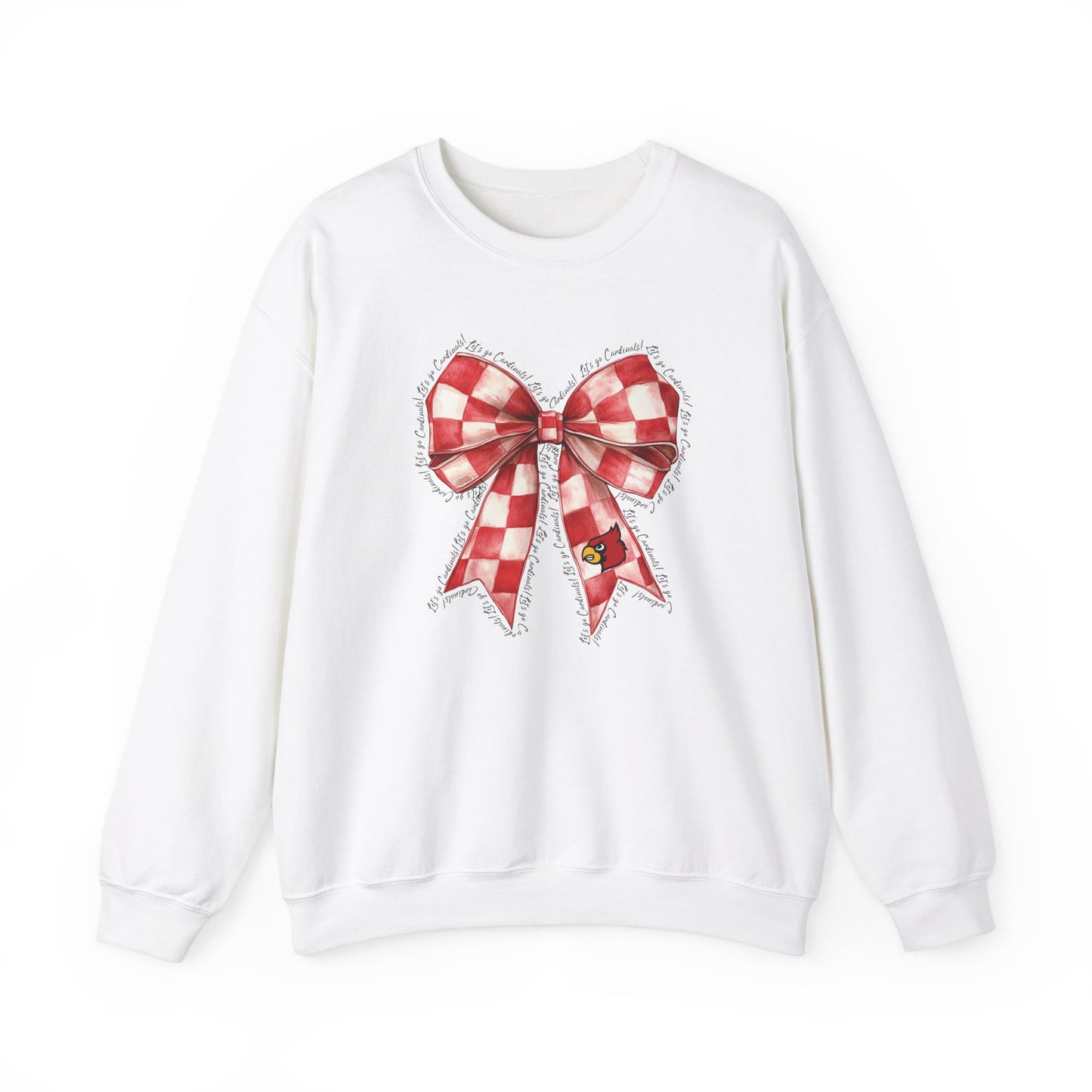 Let's Go Cardinals Coquette Bow - Unisex Heavy Blend™ Crewneck Sweatshirt