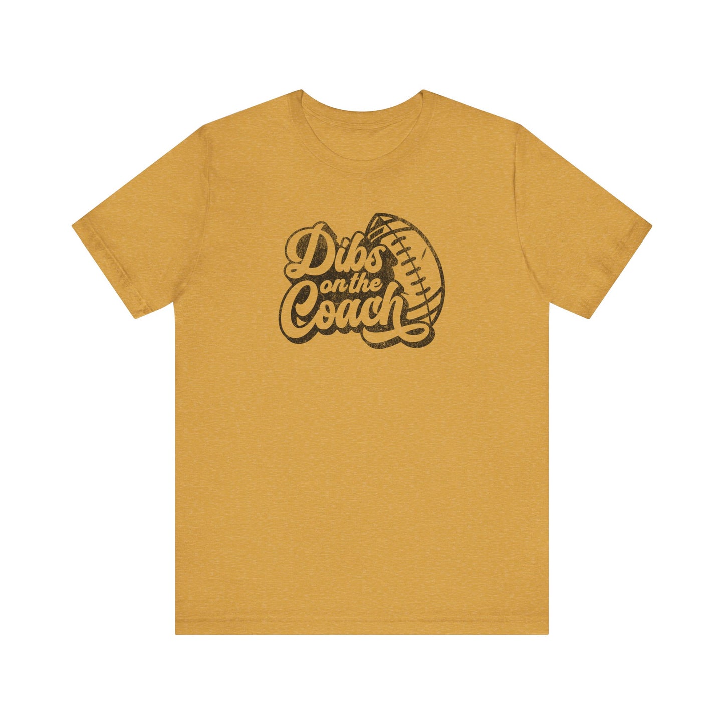 Vintage Dibs on the Coach Football - Bella + Canvas Short Sleeve Tee
