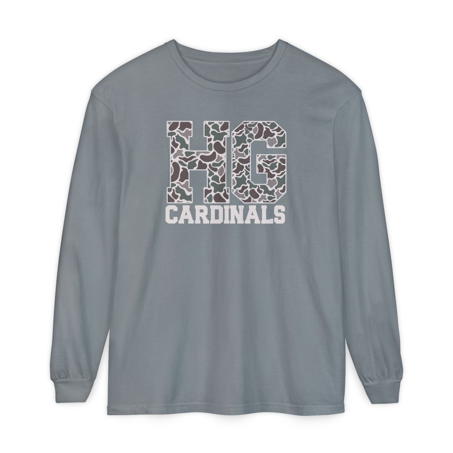 Old School Camo HG Cardinals - Comfort Colors Long Sleeve T-Shirt