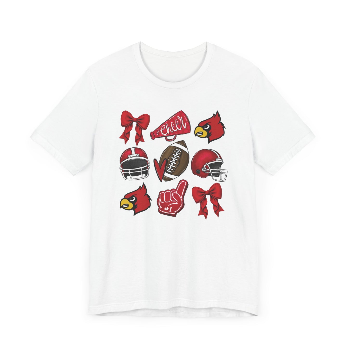 Football and Cheer Coquette - Bella + Canvas Short Sleeve Tee