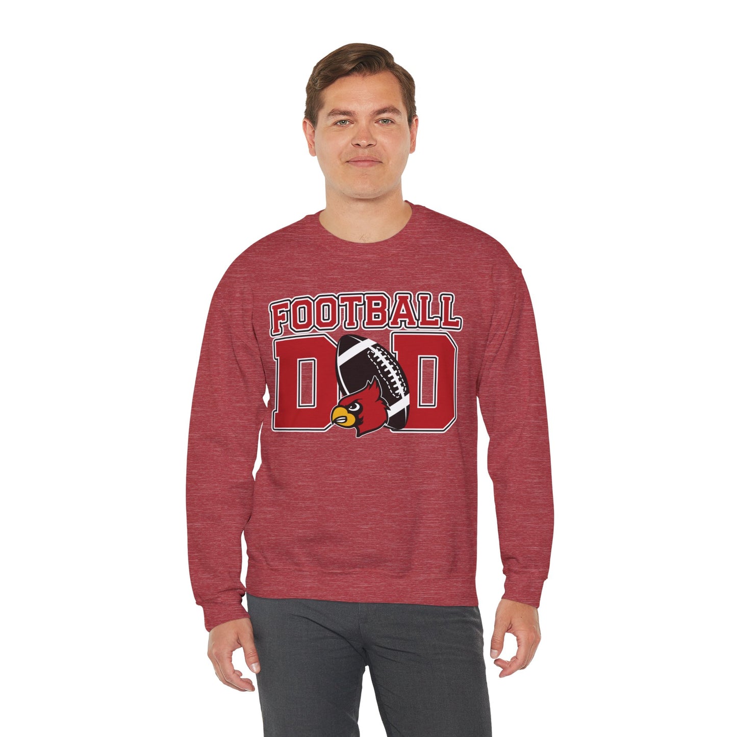 Football Dad Custom Player Name and Number - Unisex Heavy Blend™ Crewneck Sweatshirt