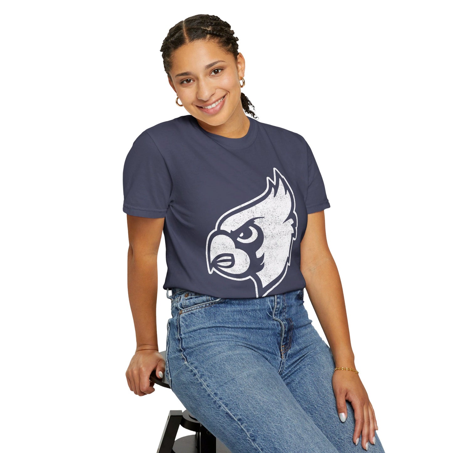 Distressed Filled Cardinal - Comfort Colors T-shirt