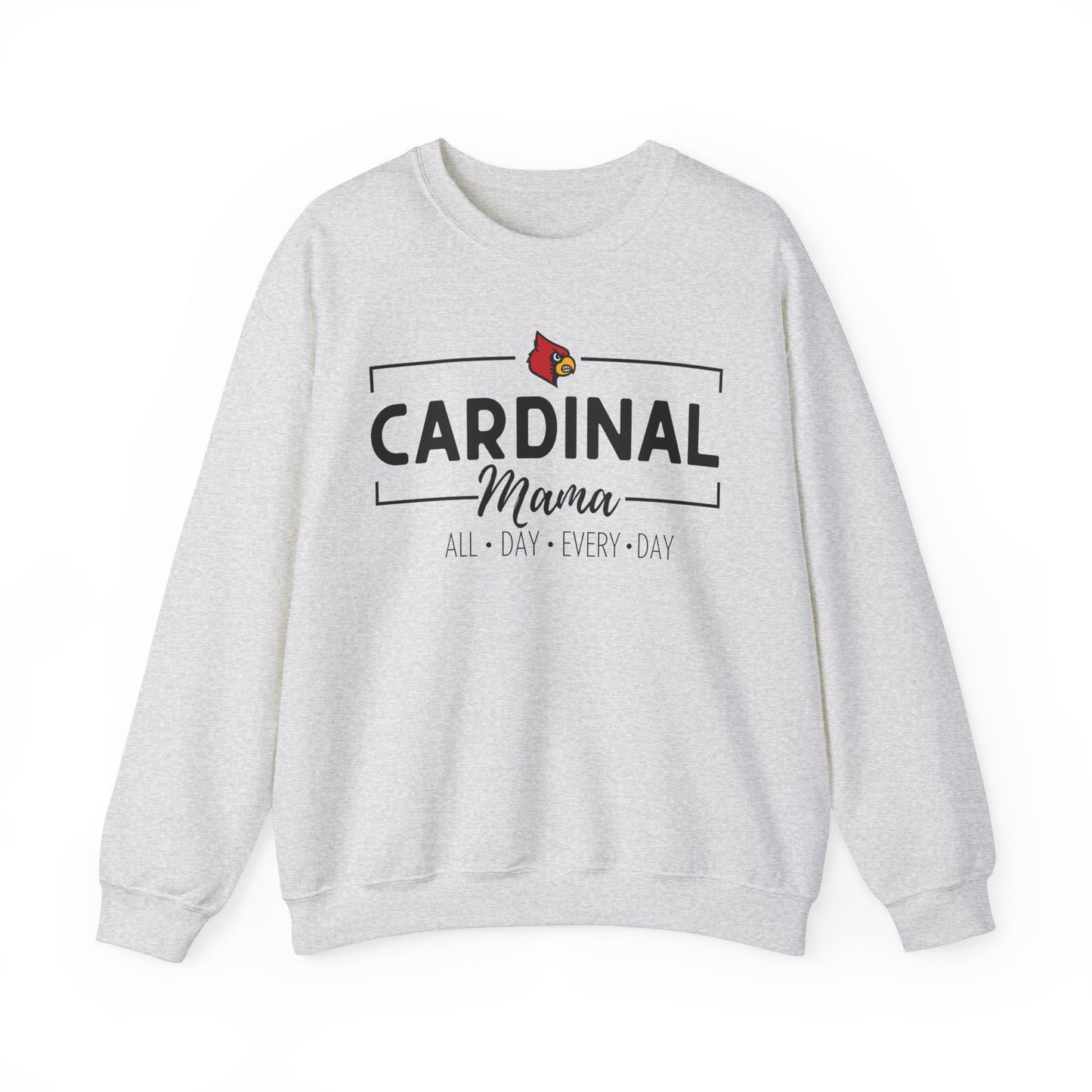 Cardinal Mama All Day Every Day - Unisex Heavy Blend™ Crewneck Sweatshirt