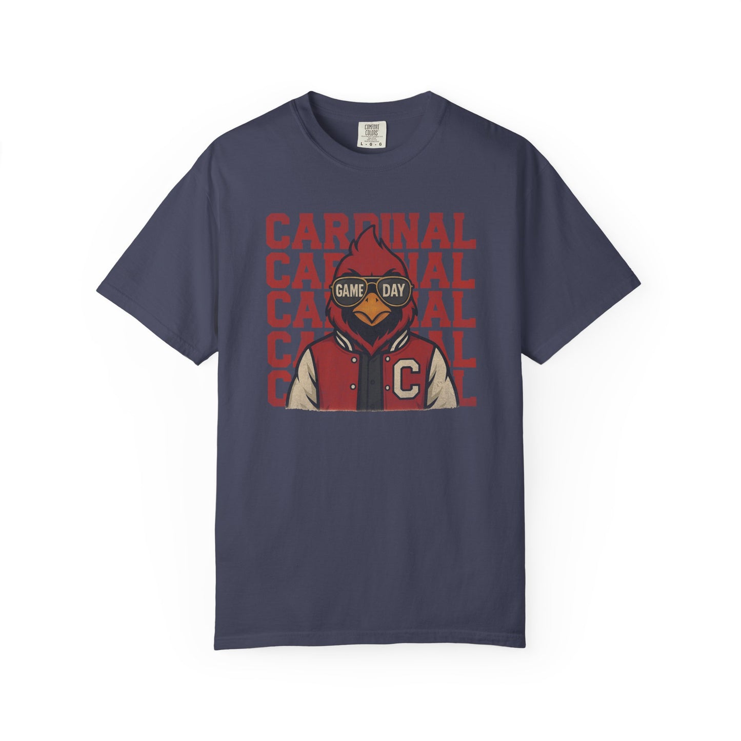 Cardinal Game Day Distressed - Comfort Colors T Shirt