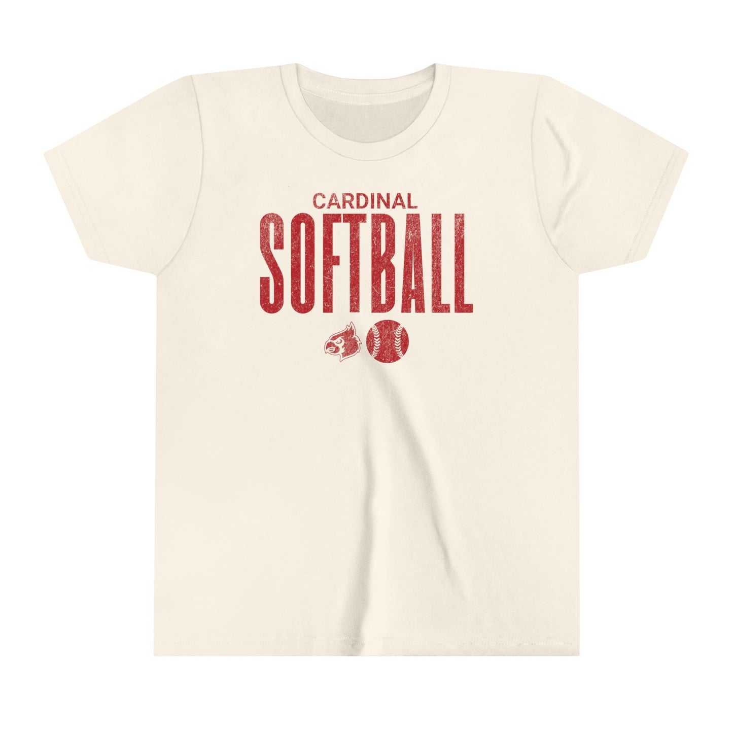 Copy of Vintage Cardinal Baseball Plate - Bella + Canvas Youth Tee