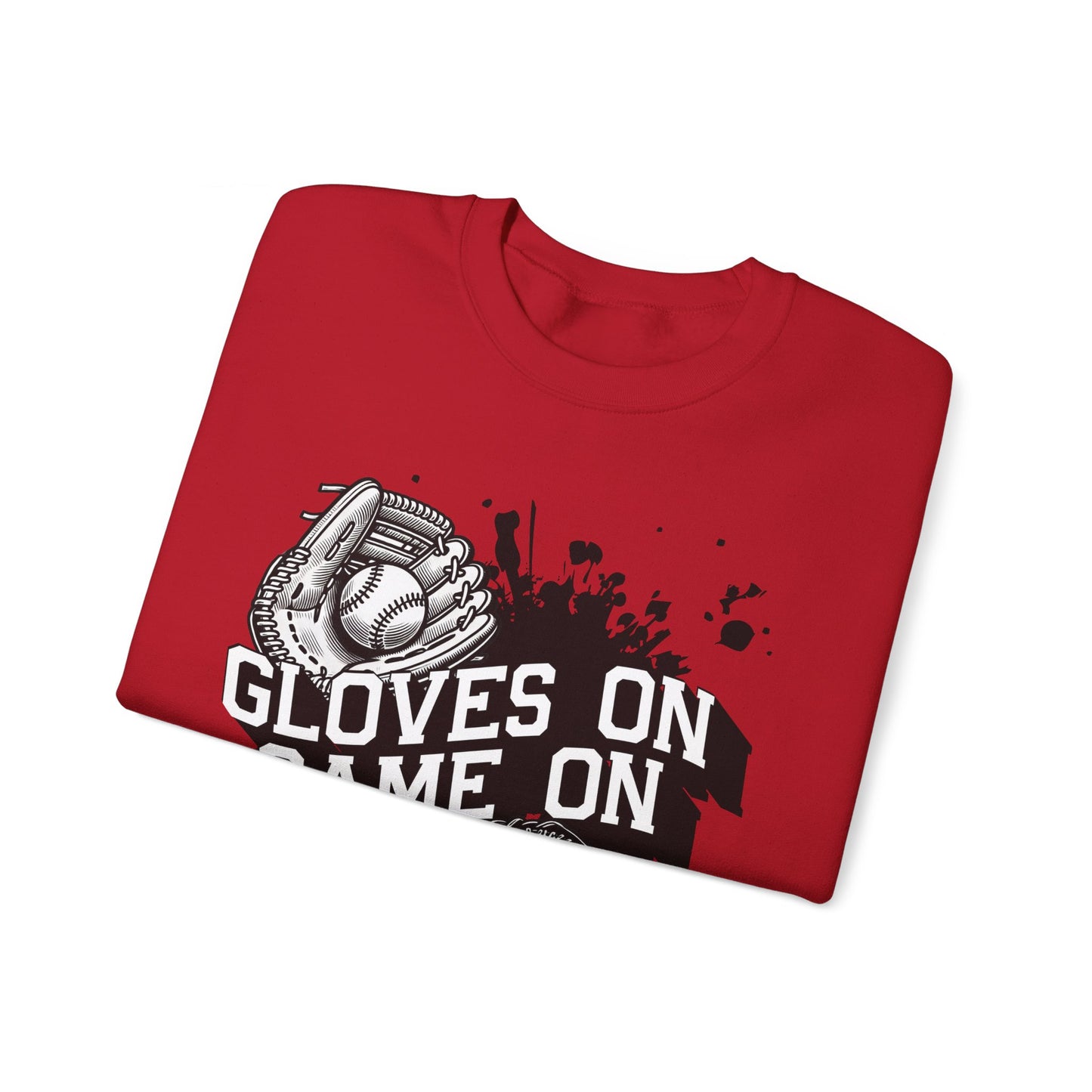 Gloves on Game On Softball and Baseball - Unisex Heavy Blend™ Crewneck Sweatshirt