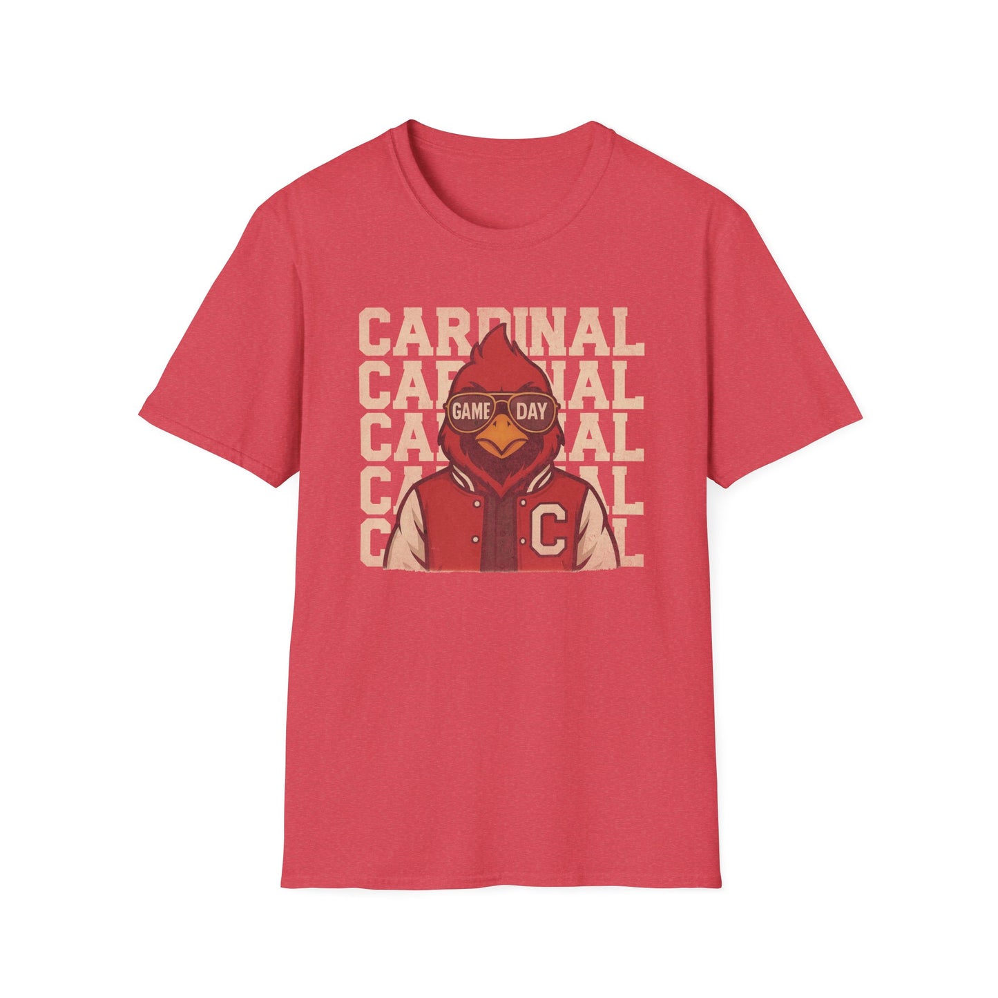 Cardinal Game Day Distressed - Unisex Softstyle T-Shirt