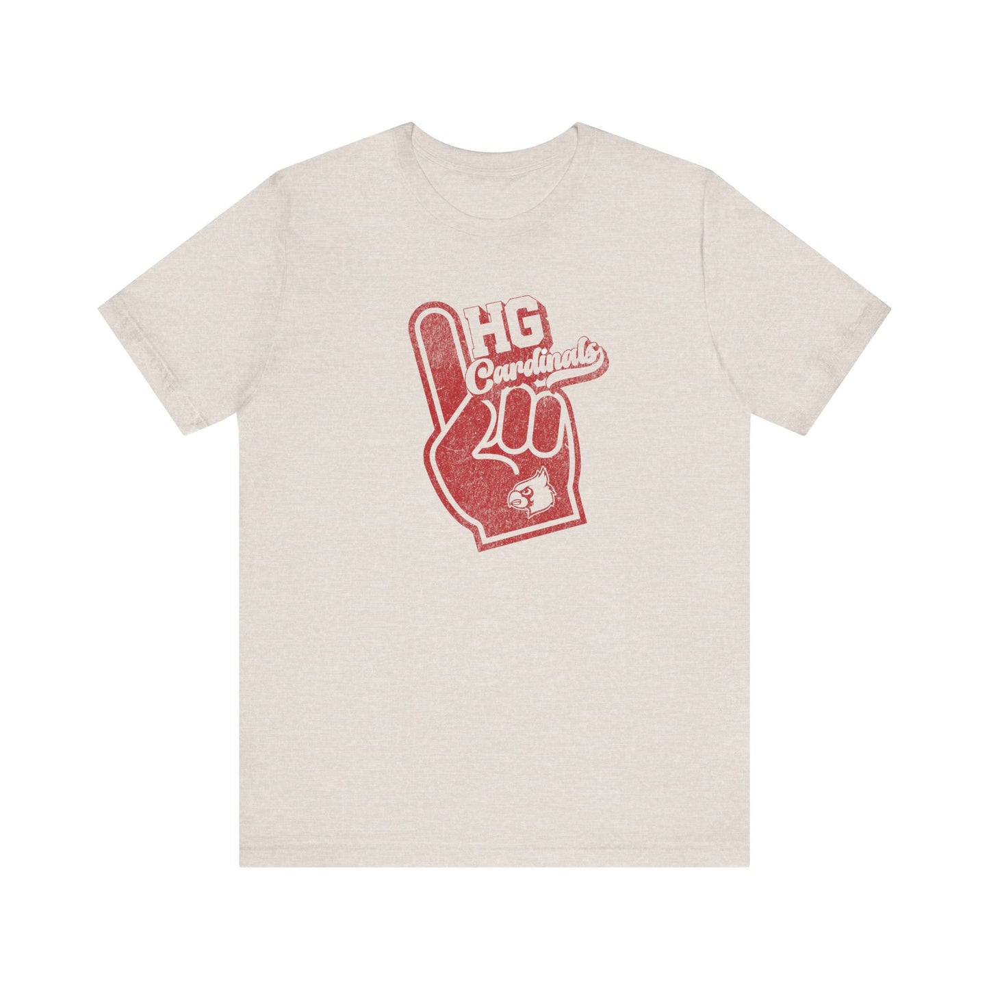 Vintage Foam Finger HG Cardinals - Bella + Canvas Short Sleeve Tee