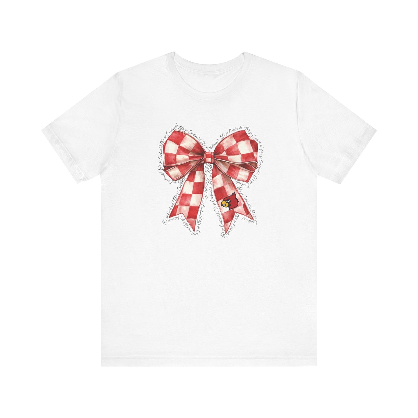 Let's go Cardinals Coquette Bow - Bella + Canvas Short Sleeve Tee