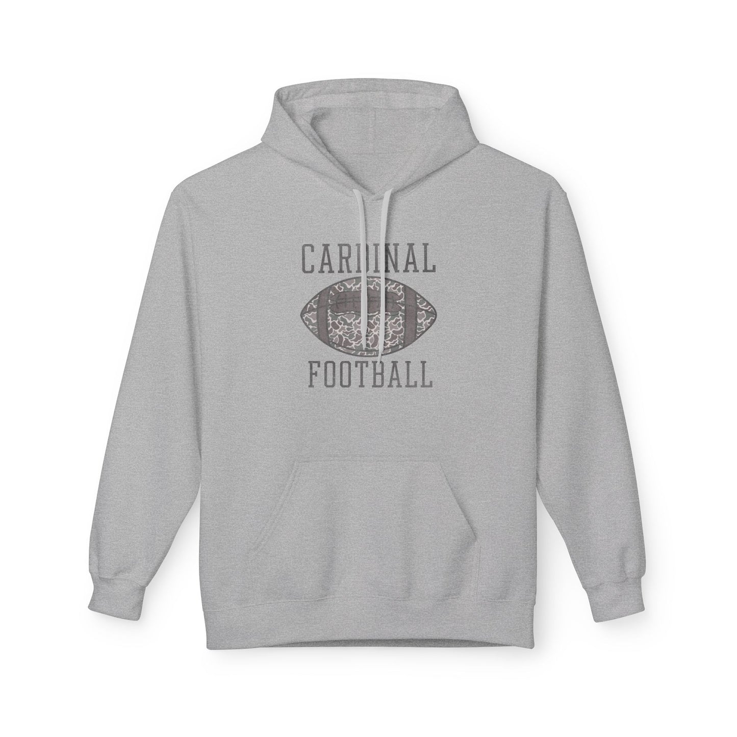 Old School Camo Cardinal Football - Midweight Softstyle Fleece Hoodie