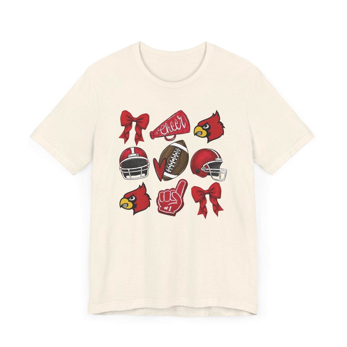 Football and Cheer Coquette - Bella + Canvas Short Sleeve Tee