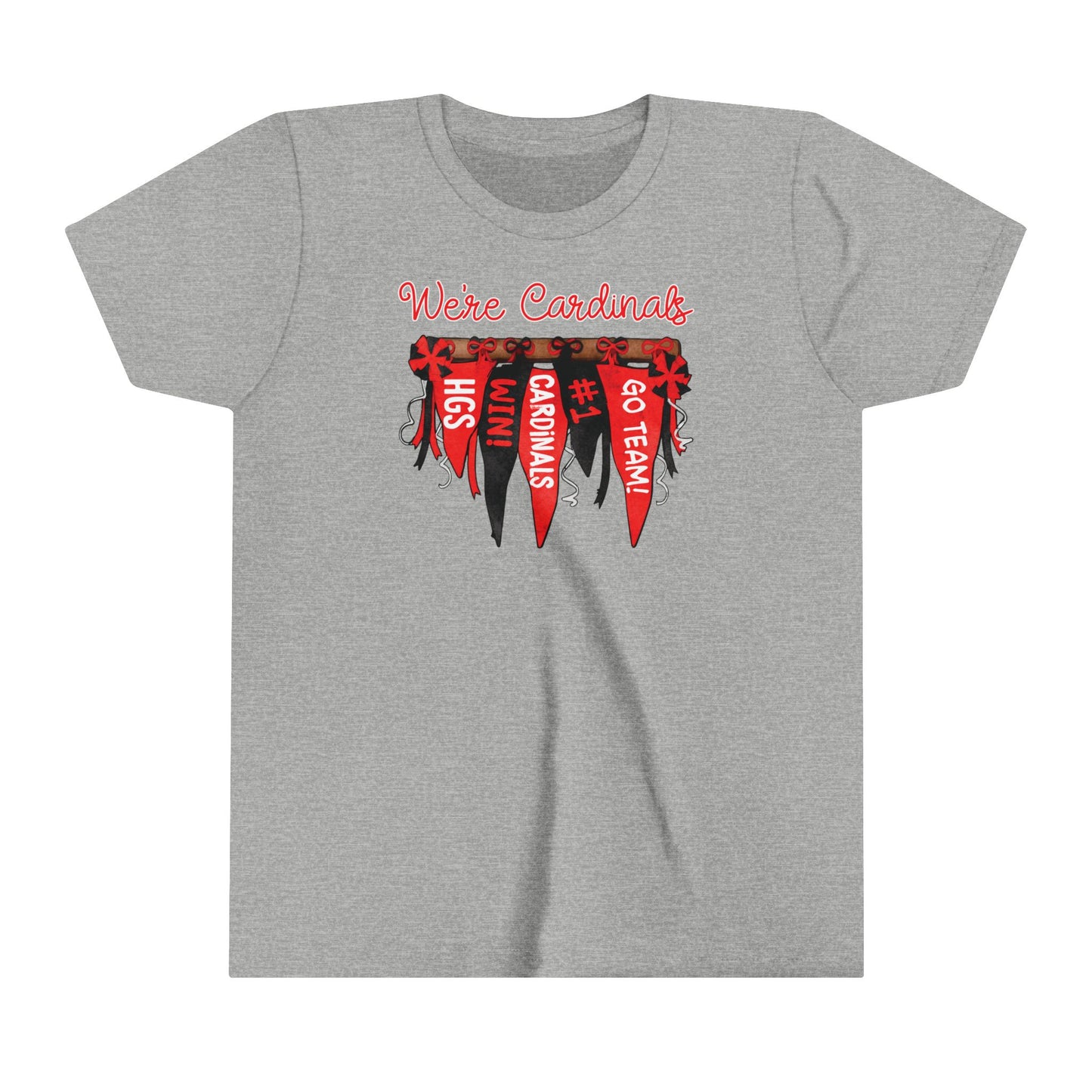 Cardinals Pennant Banner- Bella + Canvas Youth Tee